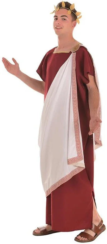 Disfraz de Senador Romano Granate para Hombre Senadores Romanos Llopis