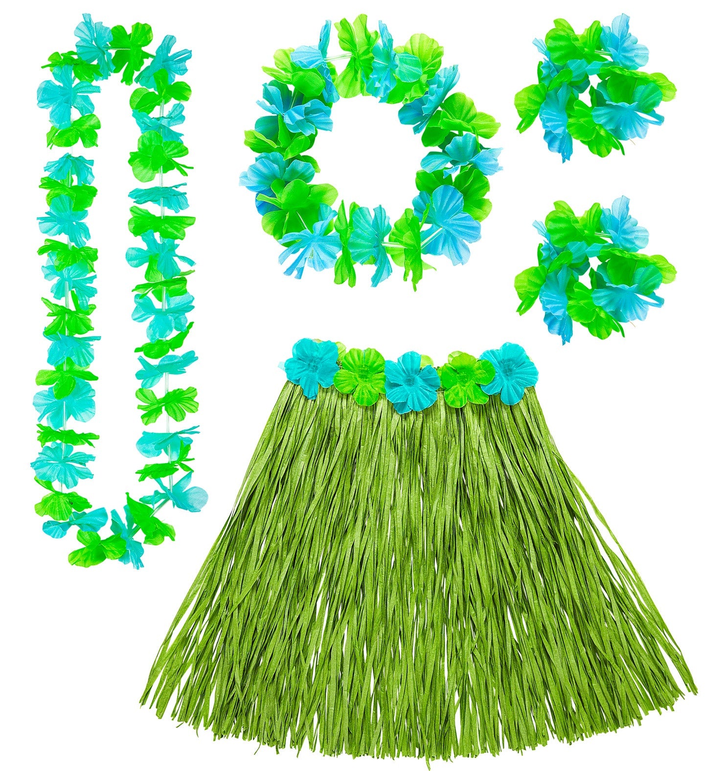 Kit Hawaiano en Verde Complementos Hawaianos Widmann
