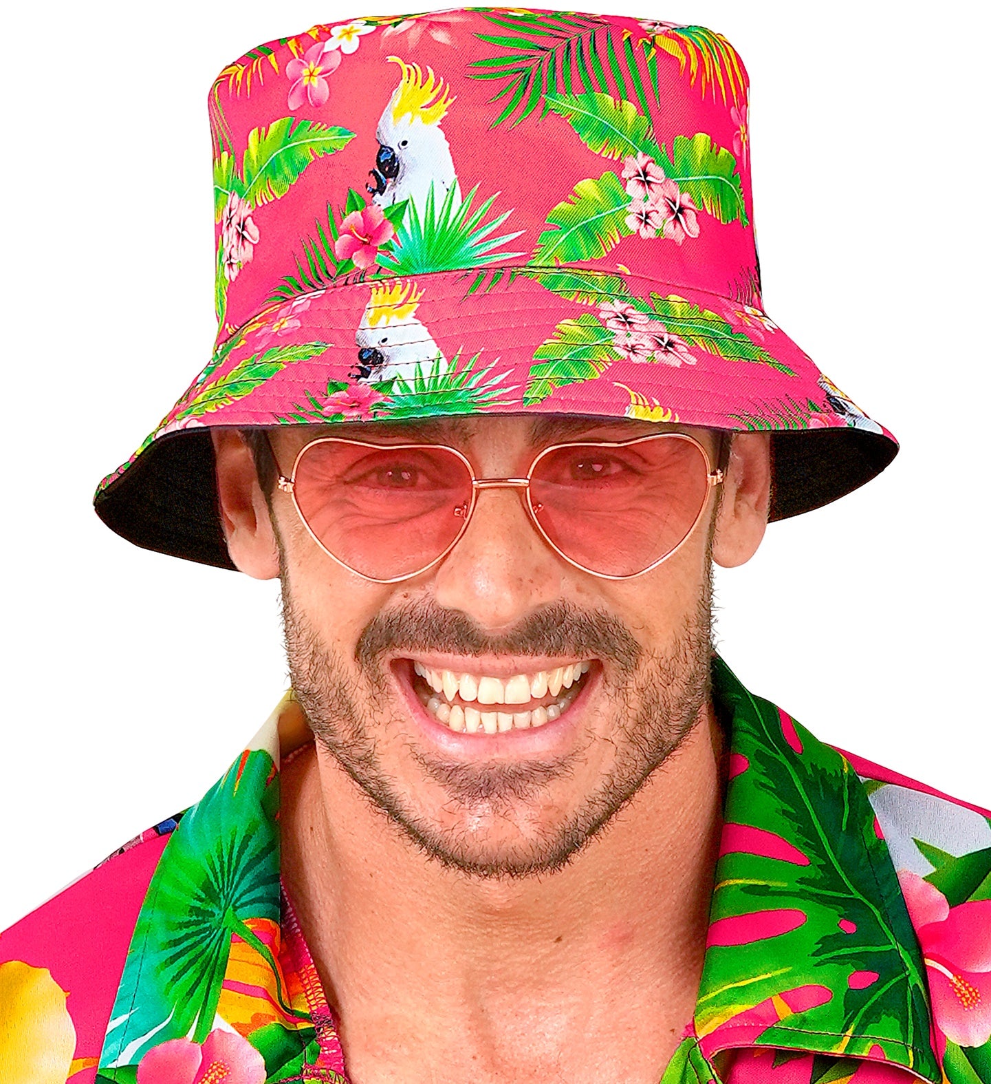 Gorro Pescador Rosa con Estampado Hawaiano Sombreros y Gorros Widmann
