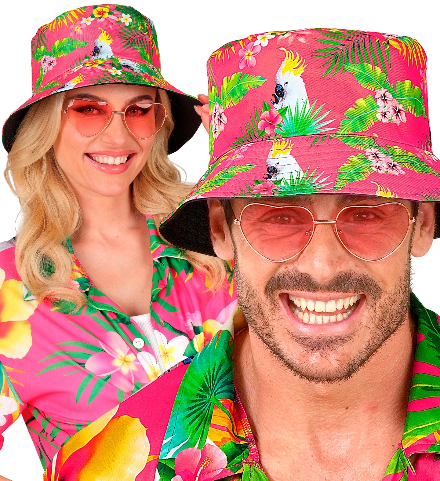 Gorro Pescador Rosa con Estampado Hawaiano Sombreros y Gorros Widmann