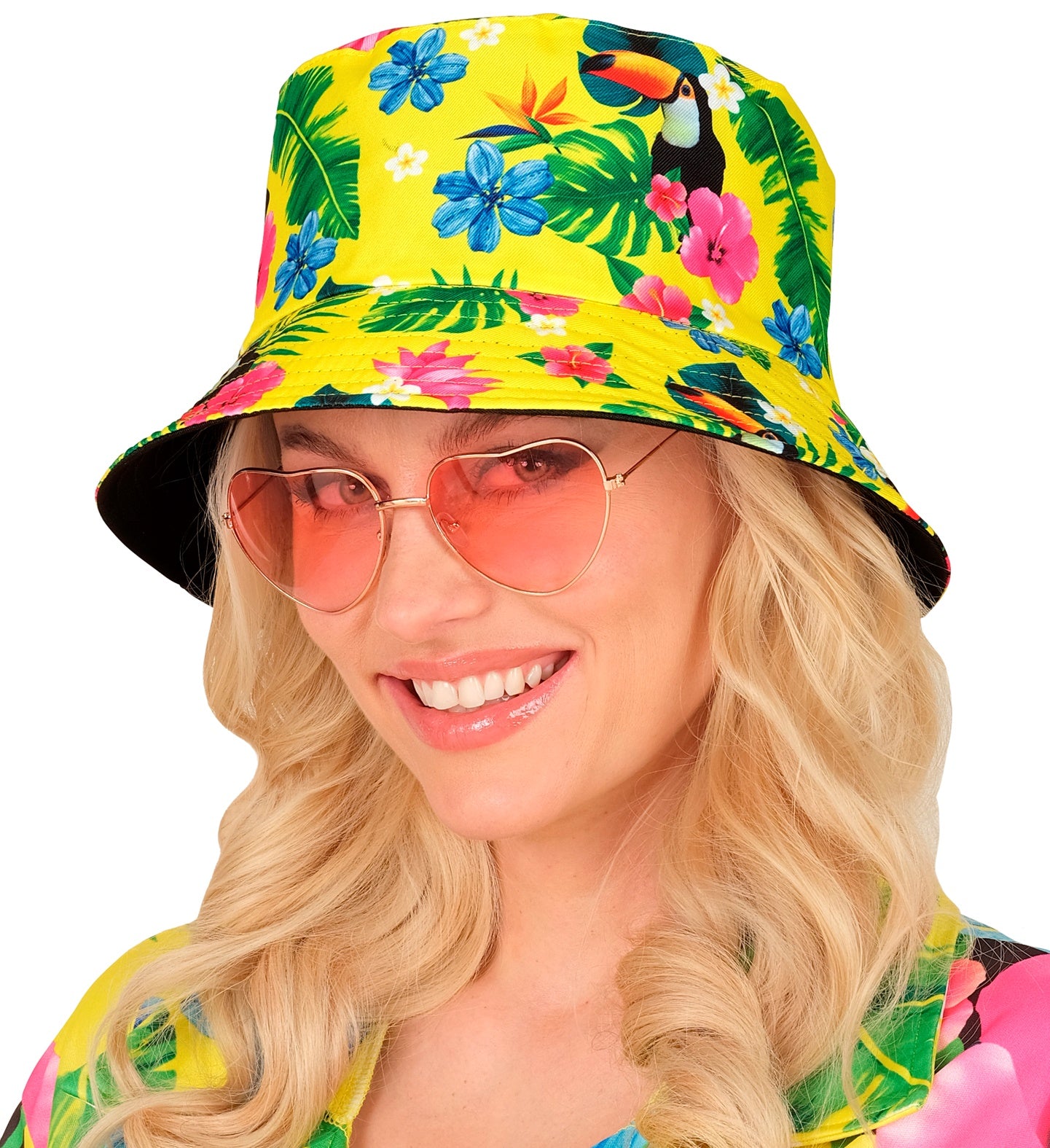 Gorro Pescador Amarillo con Estampado Hawaiano Sombreros y Gorros Widmann