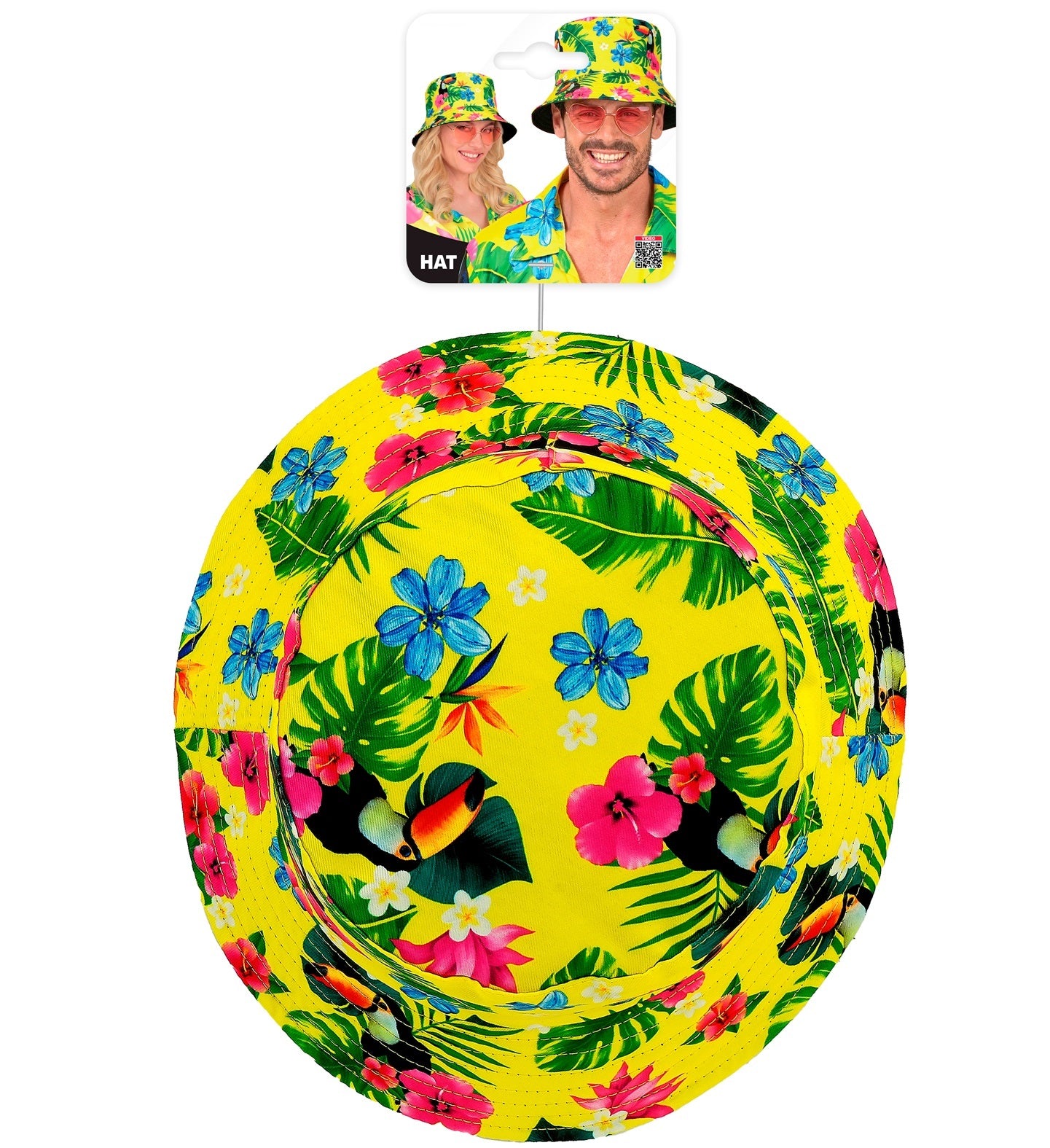Gorro Pescador Amarillo con Estampado Hawaiano Sombreros y Gorros Widmann
