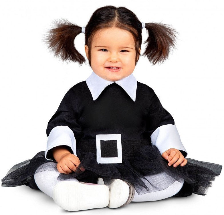 Disfraz de Miércoles Addams para Bebé Familia Addams Viving