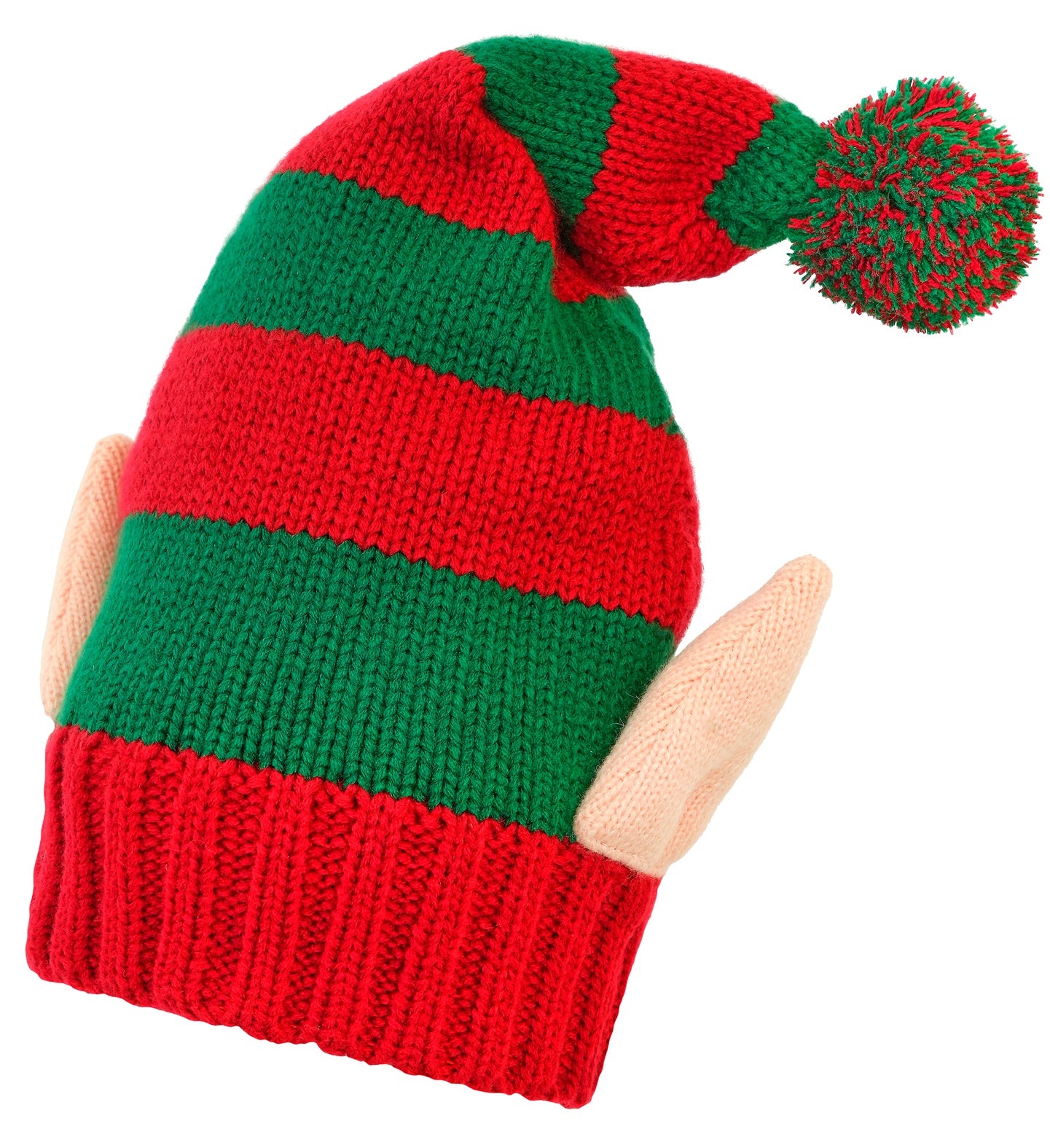 Sombrero Elfo Ayudante de Papá Noel de Punto