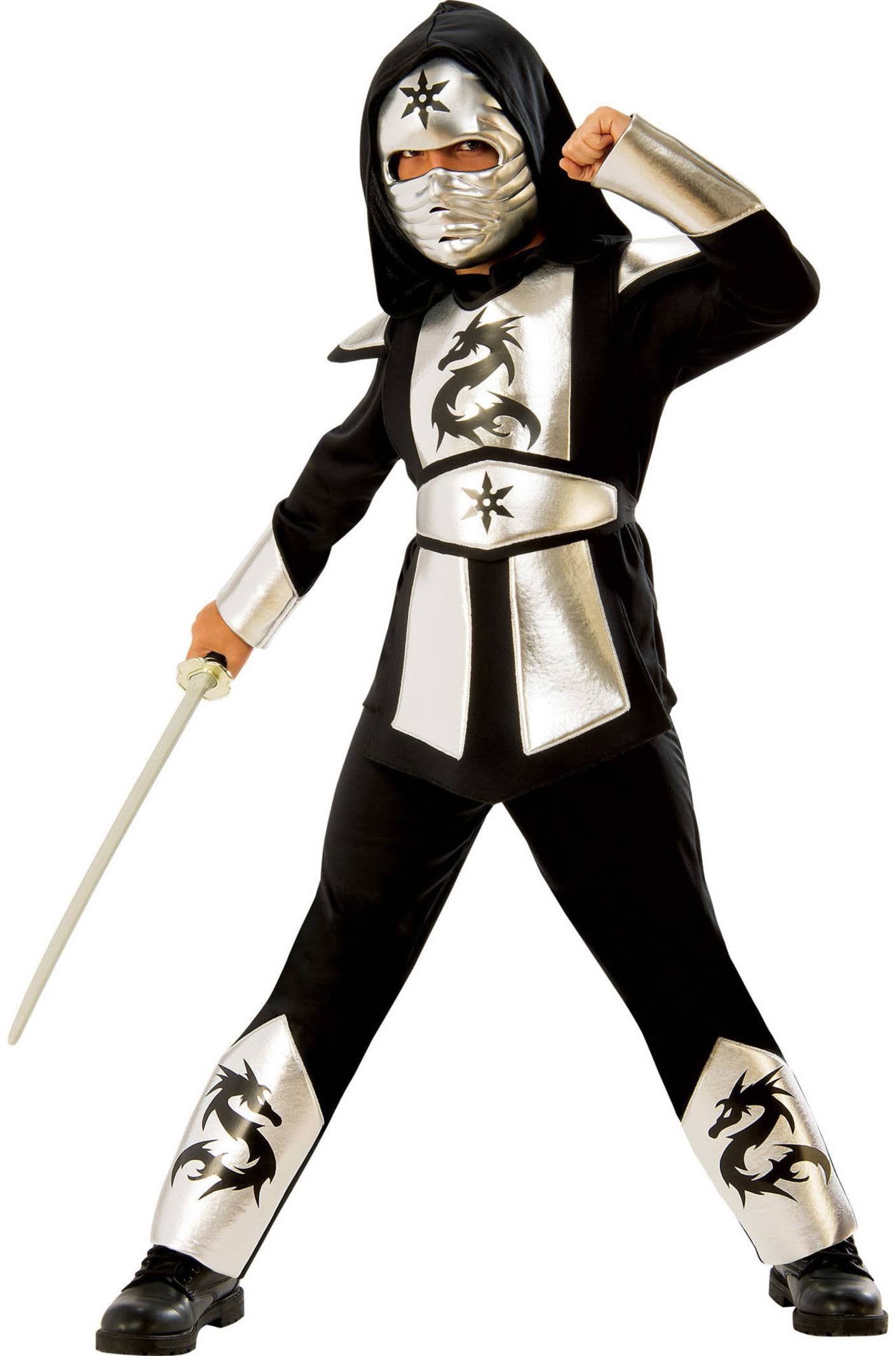 Disfraz de Ninja Plateado Infantil Ninjas Infantiles Rubies