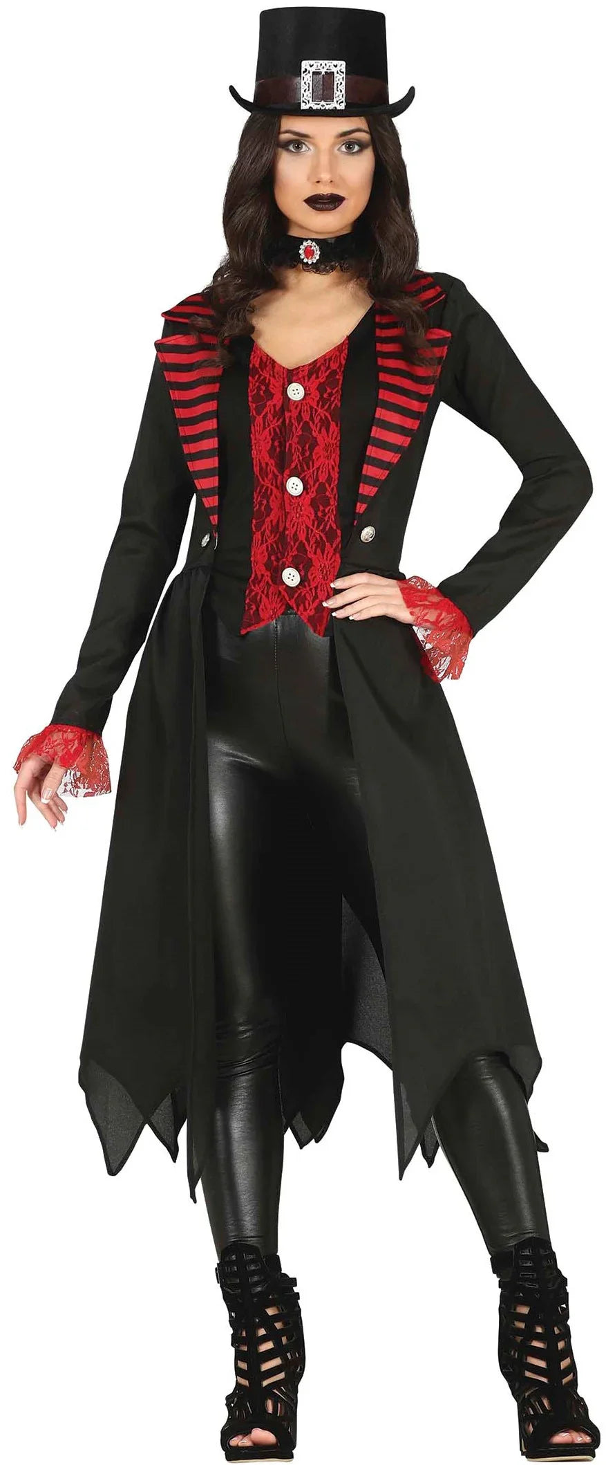 Disfraz de Vampira Gótica con Chaqueta para Mujer Vampiros y vampiresas Guirca