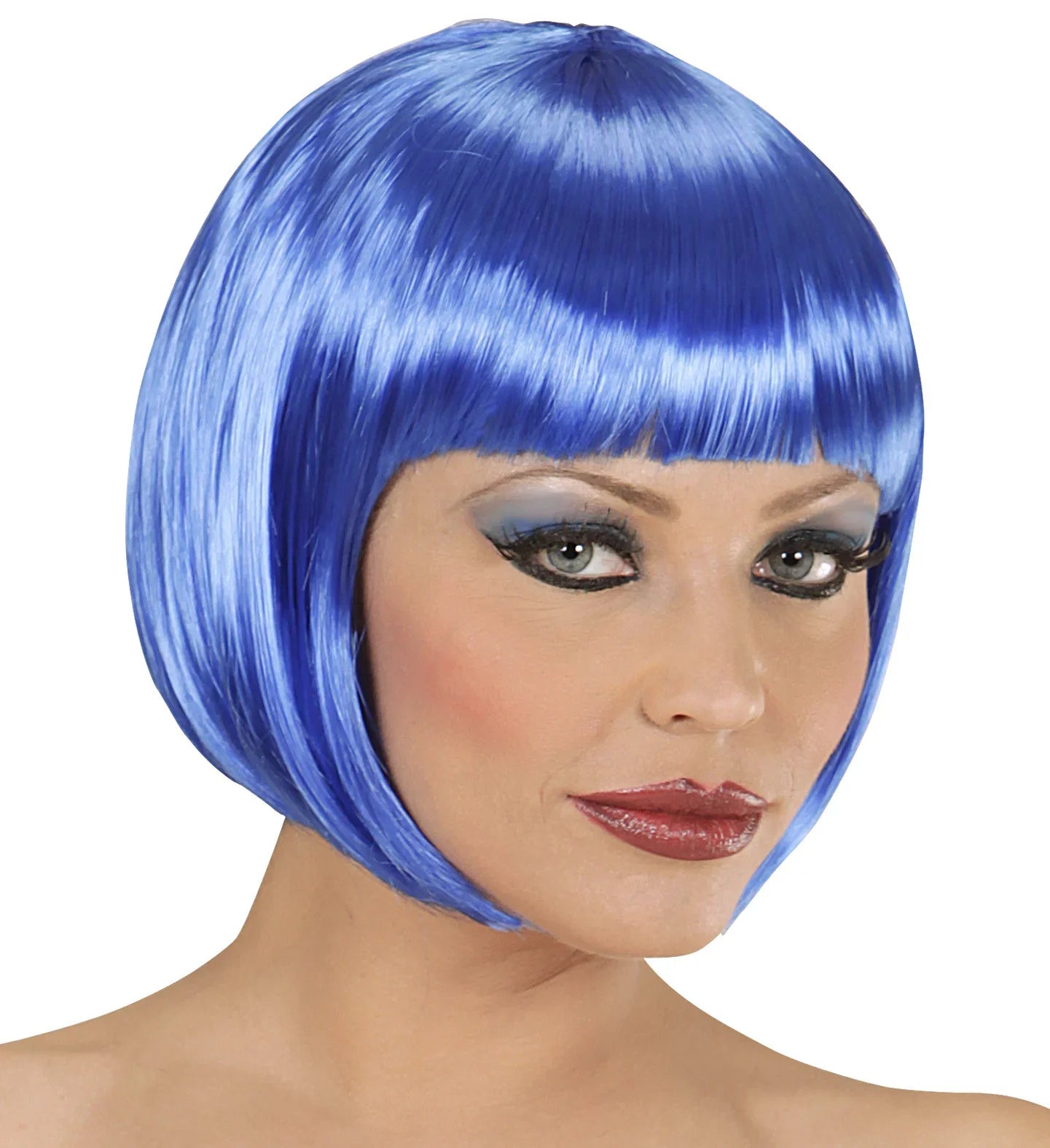 Peluca Media Melena Azul Eléctrico COMPLEMENTOS Widmann