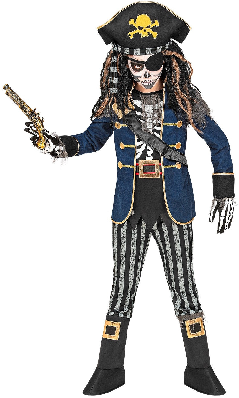 Disfraz de Capitán Pirata Esqueleto para Niño Piratas Infantiles Widmann