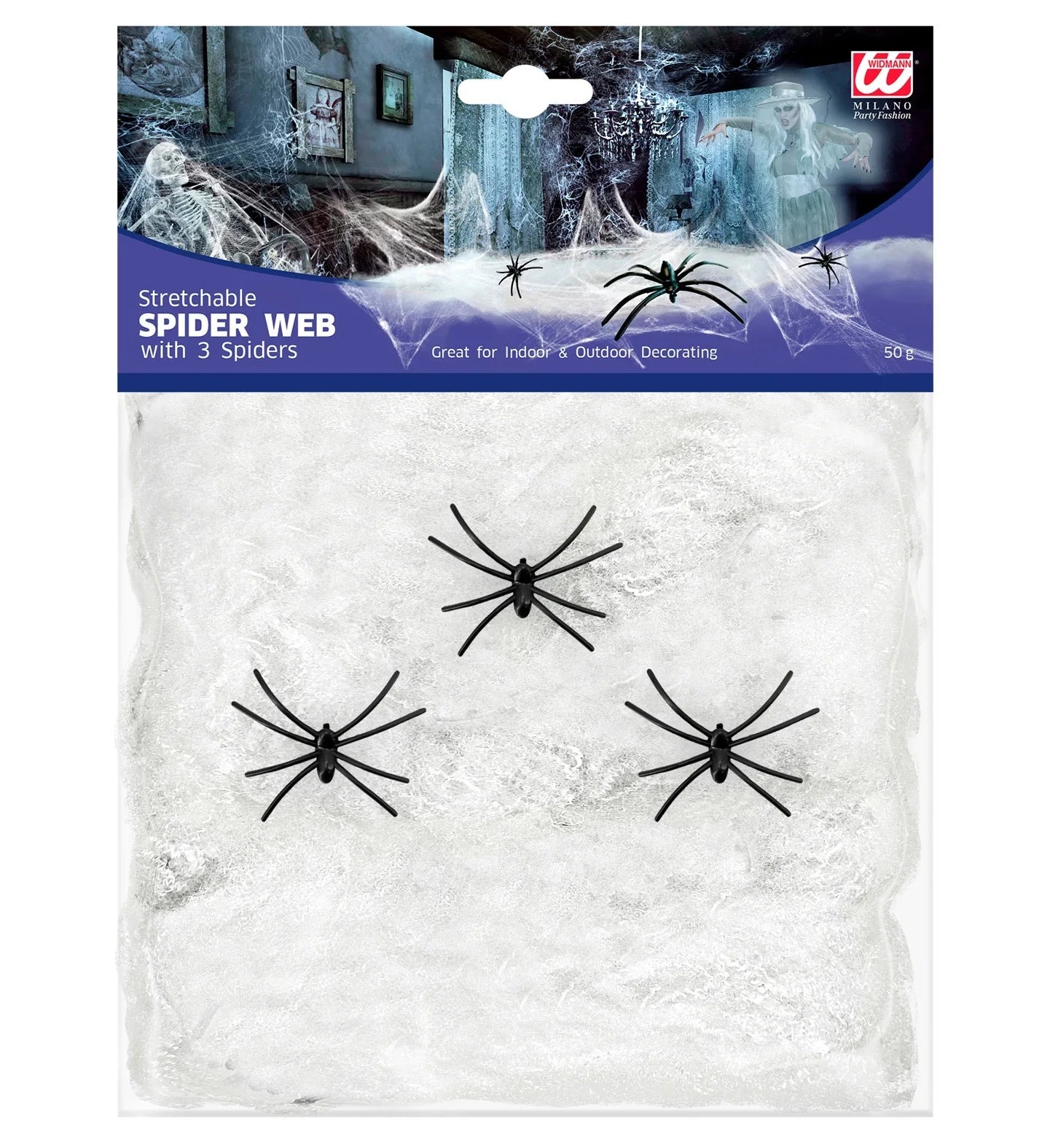 Tela de Araña Blanca Pequeña Halloween Widmann