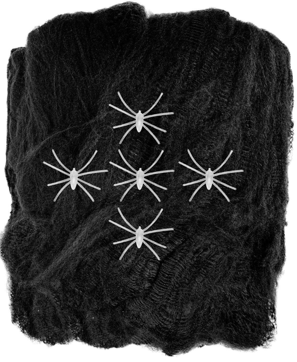 Tela de Araña Negra Halloween Widmann