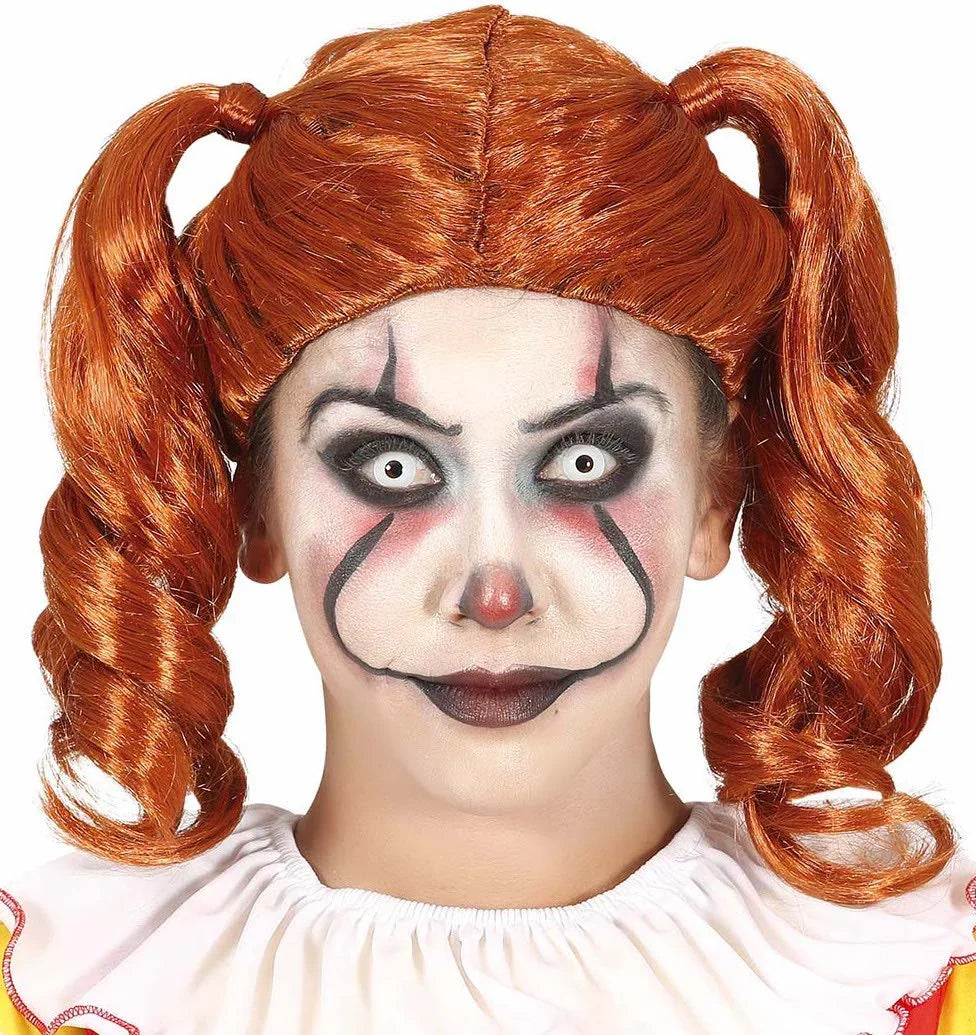 Peluca Pelirroja con Coletas para Adulto Pelucas Pelirrojas Guirca