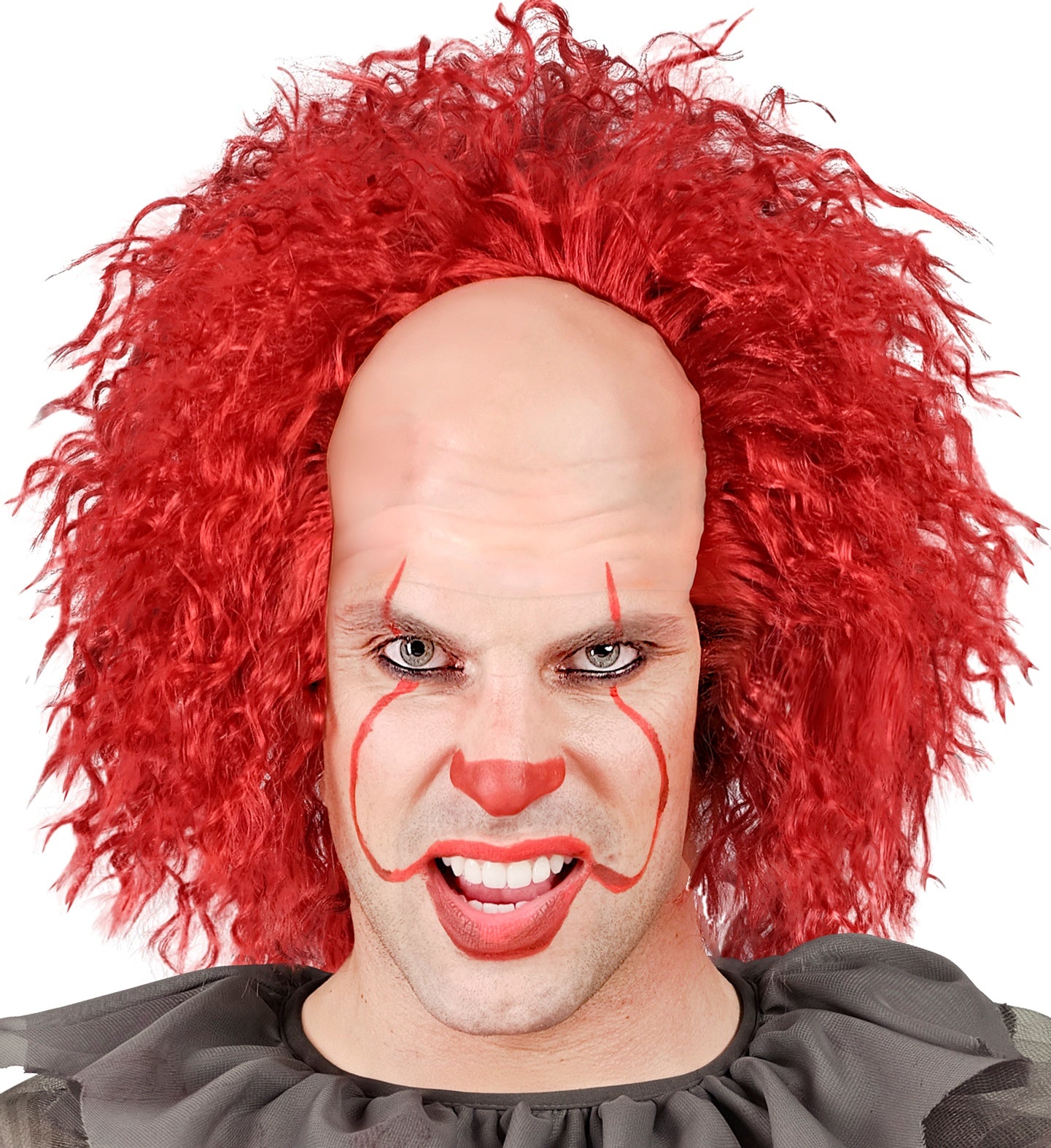 Peluca Pelirroja con Calva de Penny el Payaso Asesino Pennywise Widmann