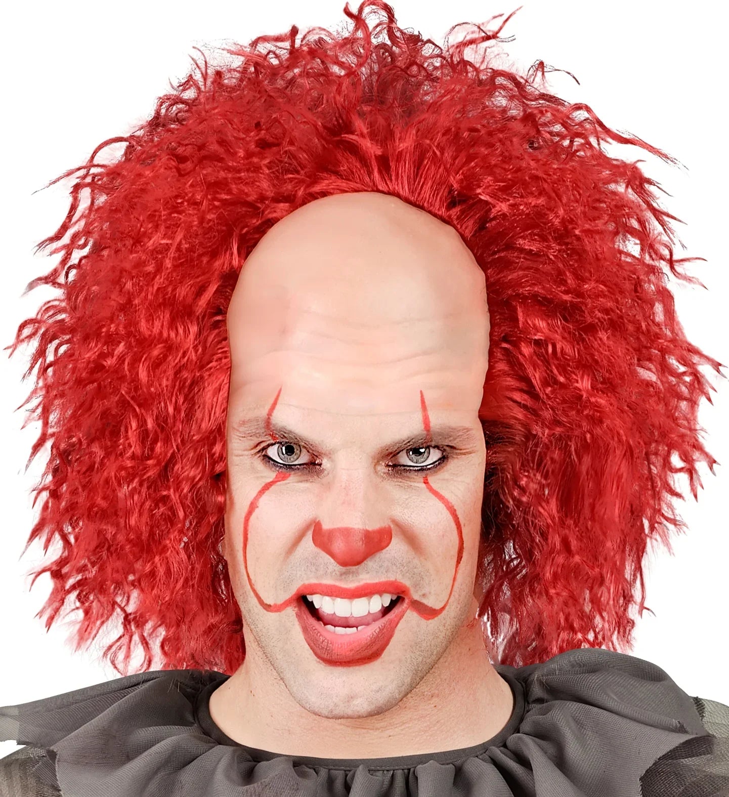 Peluca Pelirroja con Calva de Penny el Payaso Asesino Pennywise Widmann