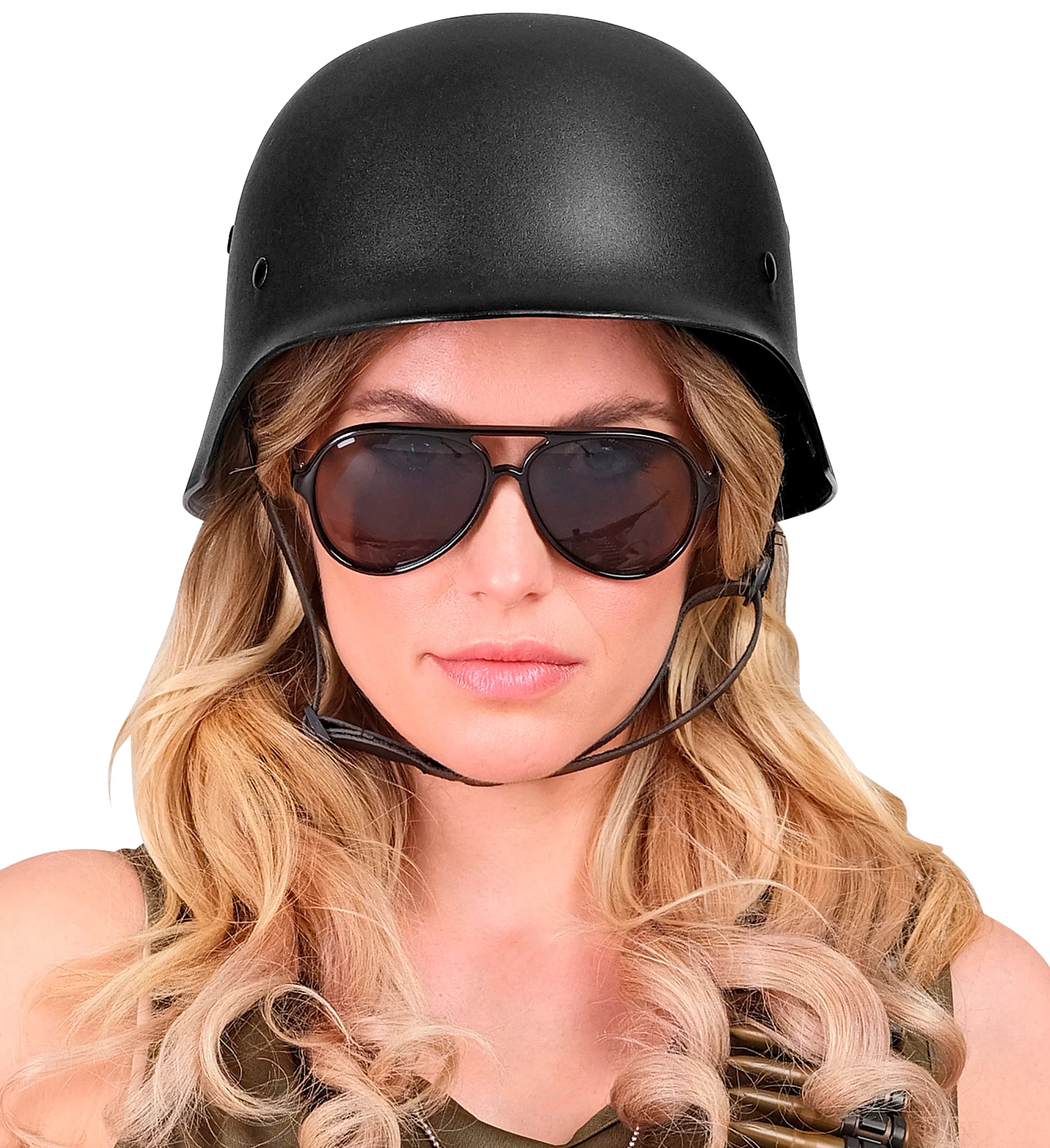 Casco Militar Negro para Adulto Complementos Militares Widmann