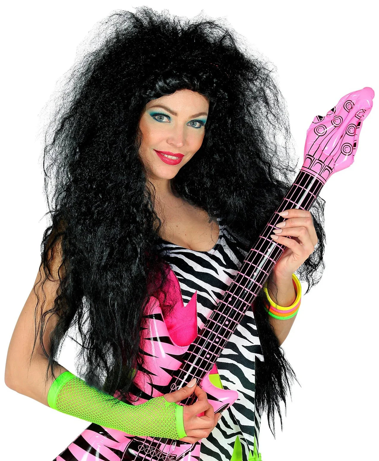 Peluca de Rockera Morena Afro Larga Brujas Widmann