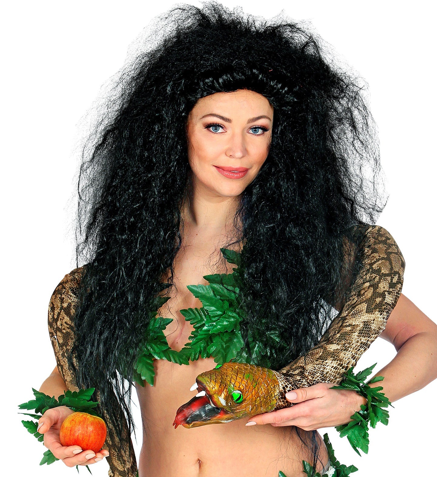Peluca de Rockera Morena Afro Larga Brujas Widmann