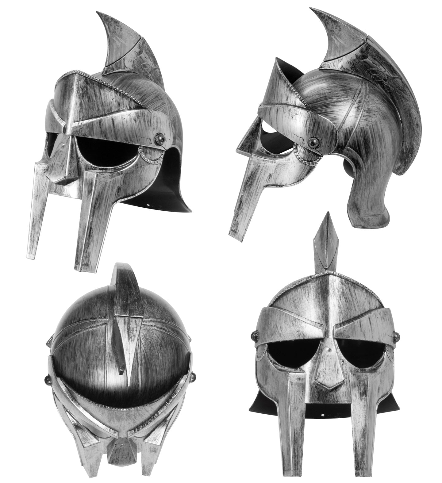 Casco de Gladiator Romano Plateado con Cresta Gladiador Widmann