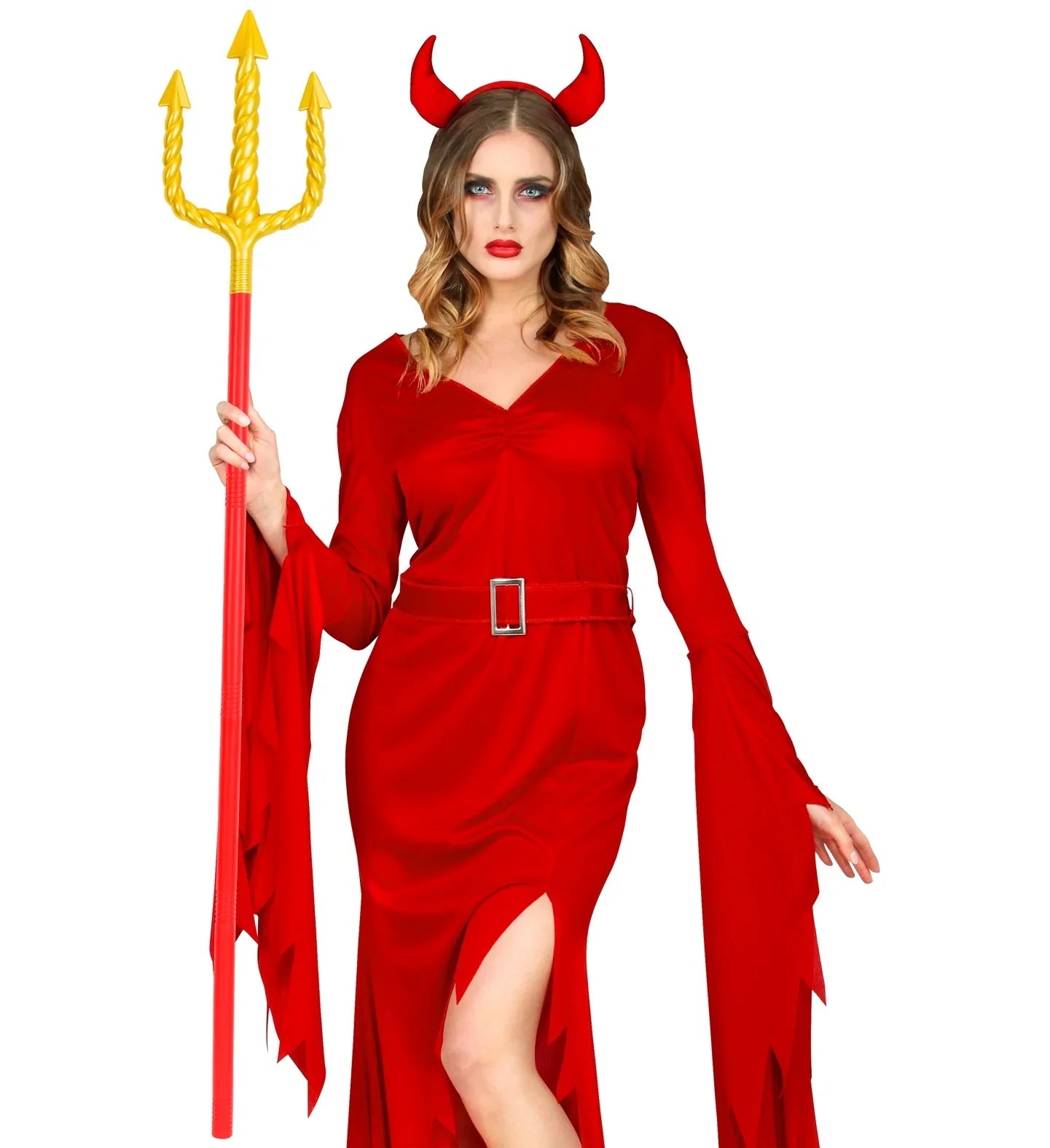 Tridente de Demonio Amarillo y Rojo Desmontable Demonios Widmann