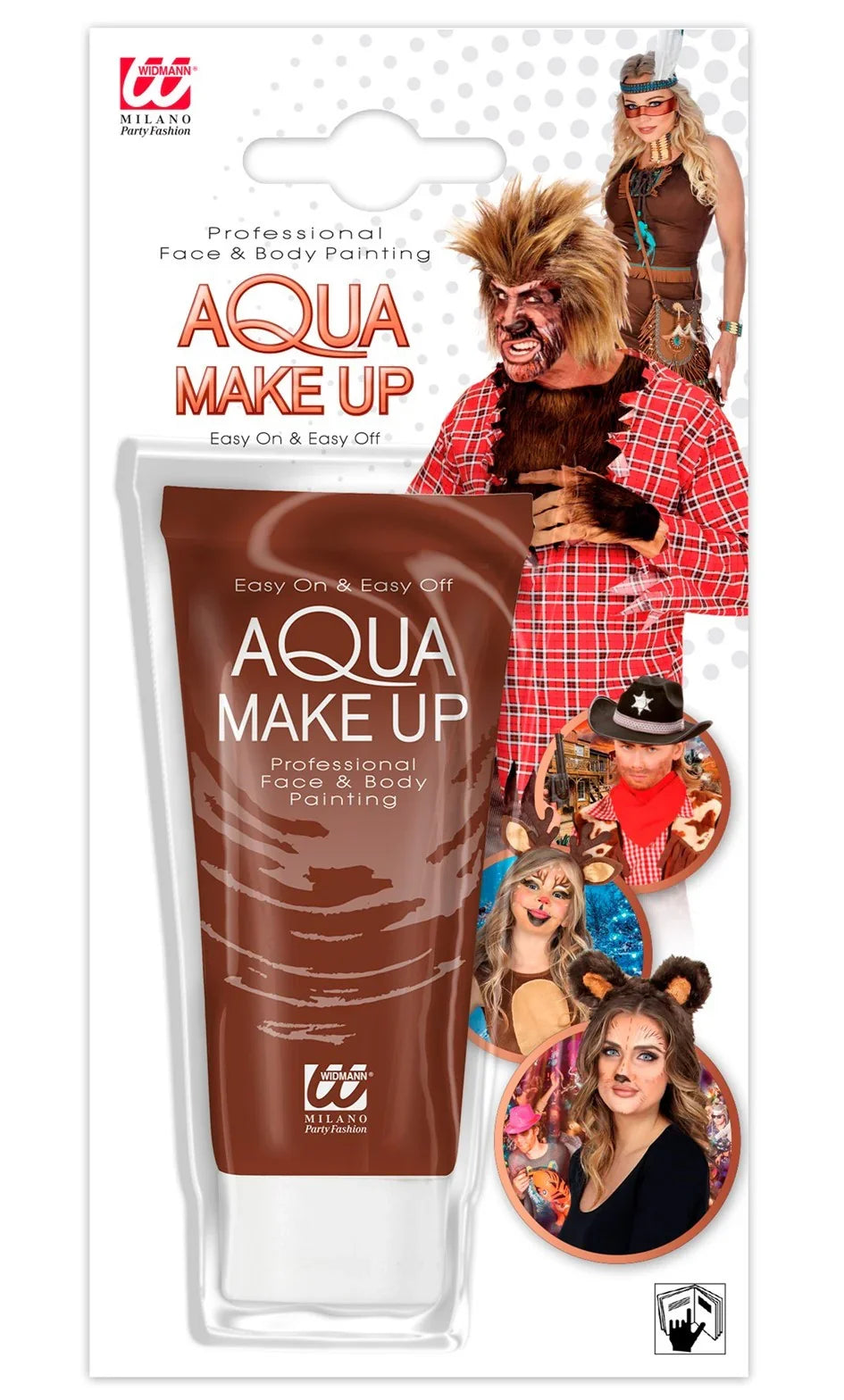 Maquillaje al Agua Marrón en Tubo Maquillaje al Agua Widmann