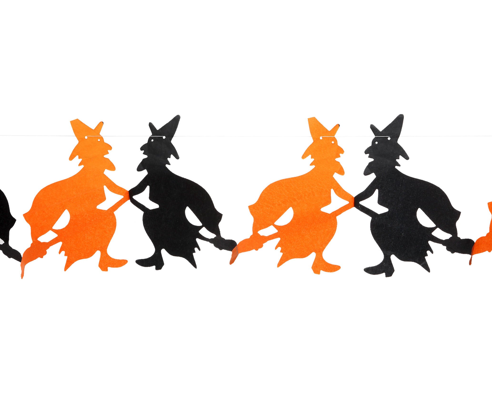 Guirnalda Brujas Naranja y Negra Halloween Guirnaldas de Halloween Atosa