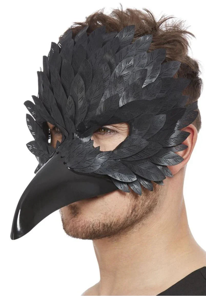 Máscara de Cuervo Negro para Adulto Máscaras Halloween Smiffys