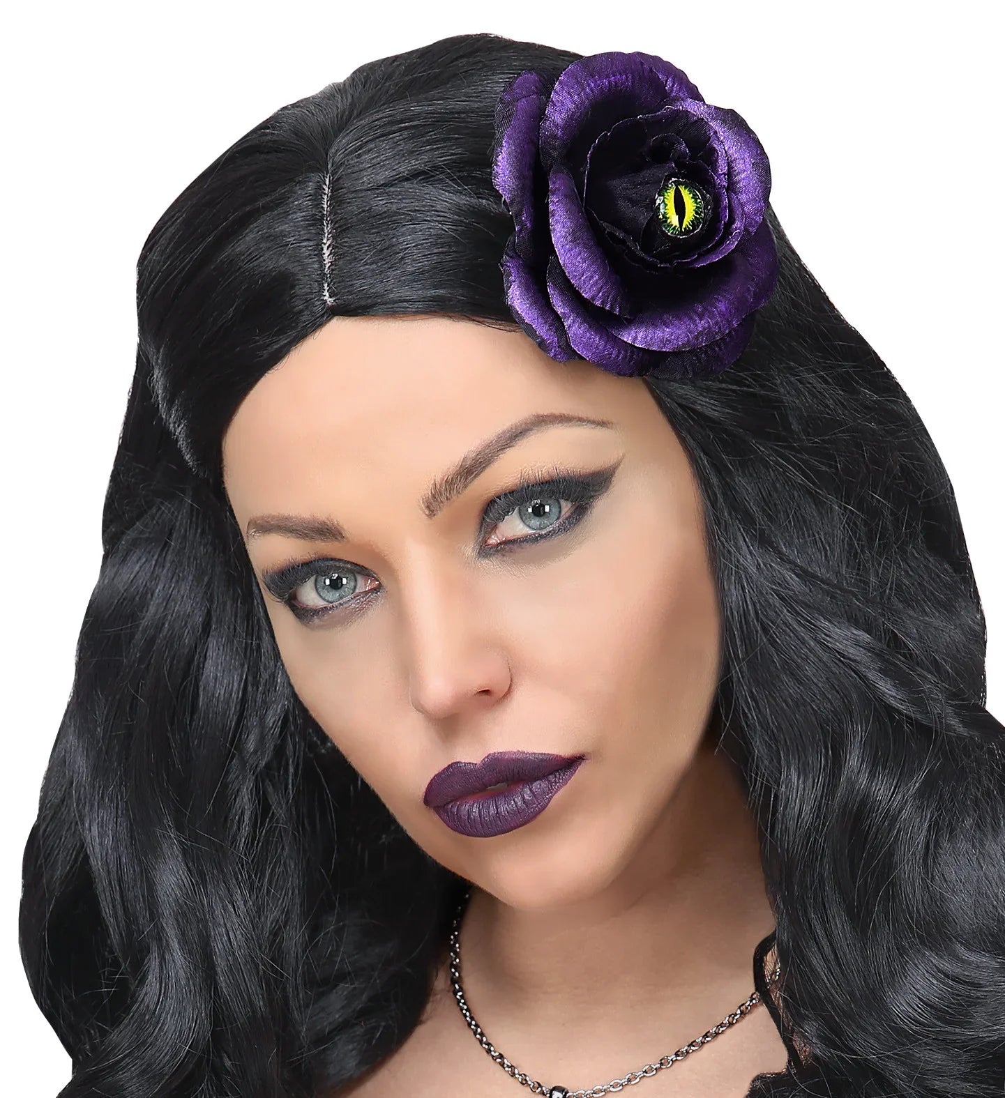 Rosa Morada con Ojo de Gato para el Pelo Flores Widmann