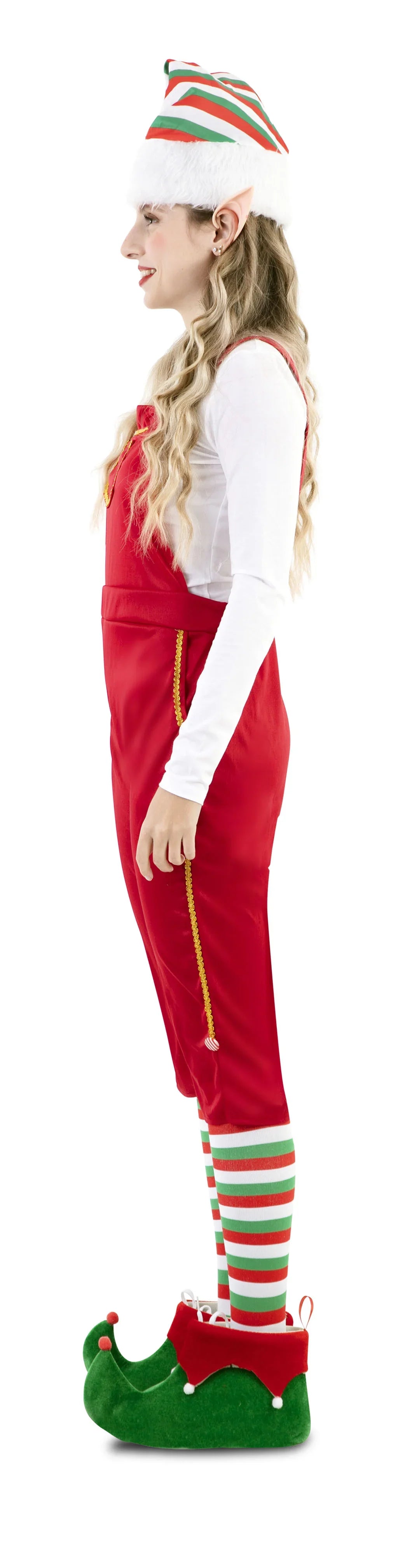 Disfraz de Elfa con Peto para Mujer Elfos Navideños EuroCarnavales