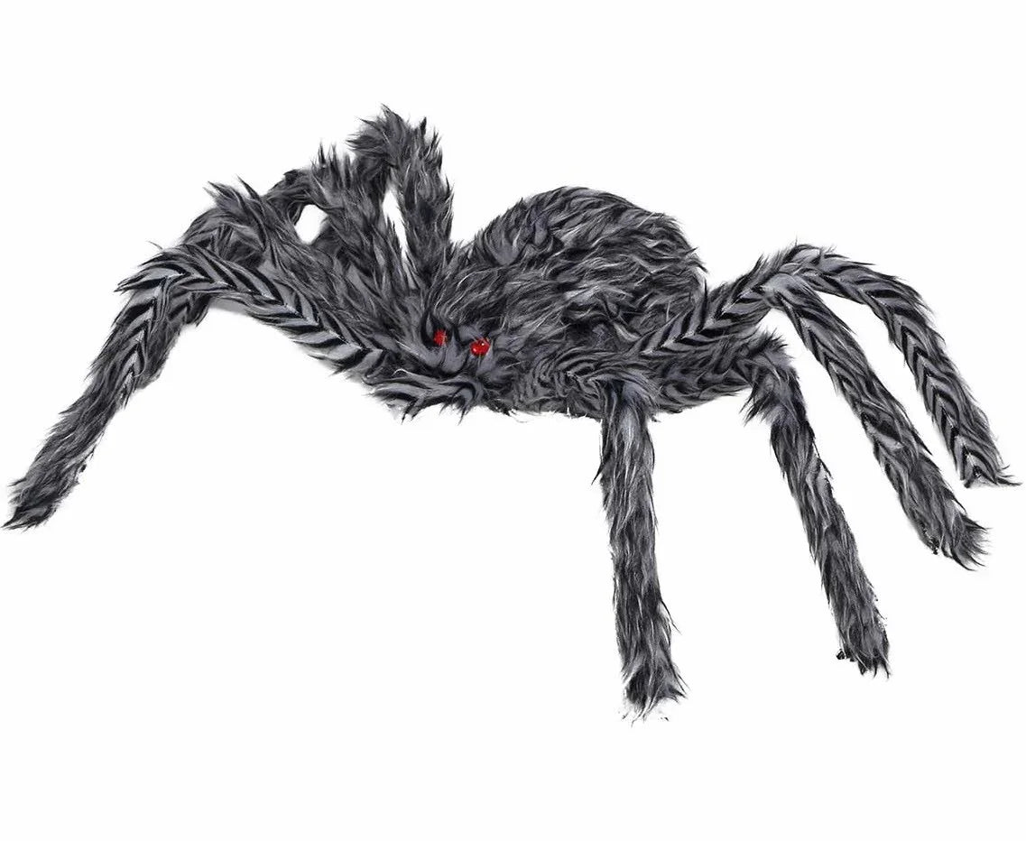Araña Gris Peluda de 60cm Arañas y Telarañas Guirca