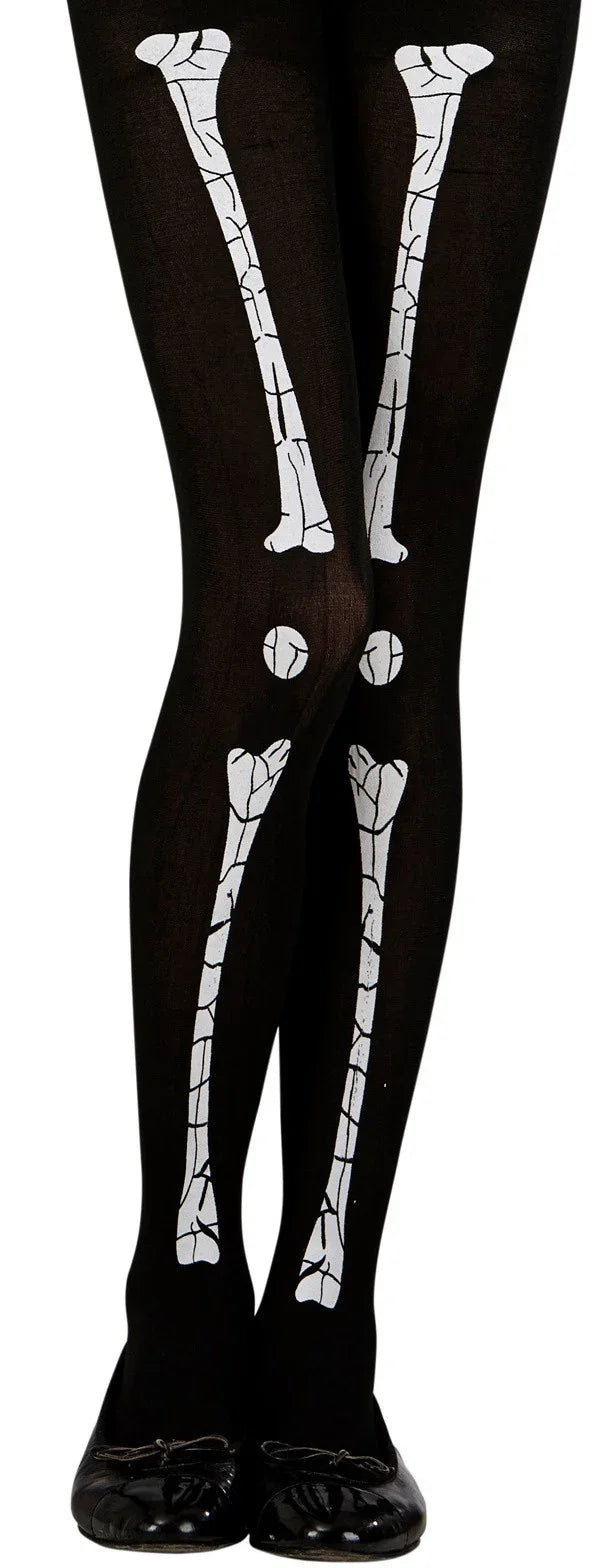 Pantys Negros con Huesos Infantiles Medias y Pantys Widmann