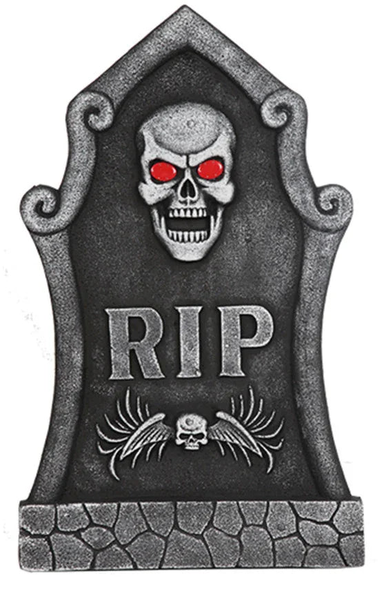 Lápida de Decoración con Luz 66x40cm Decoración Halloween EuroCarnavales