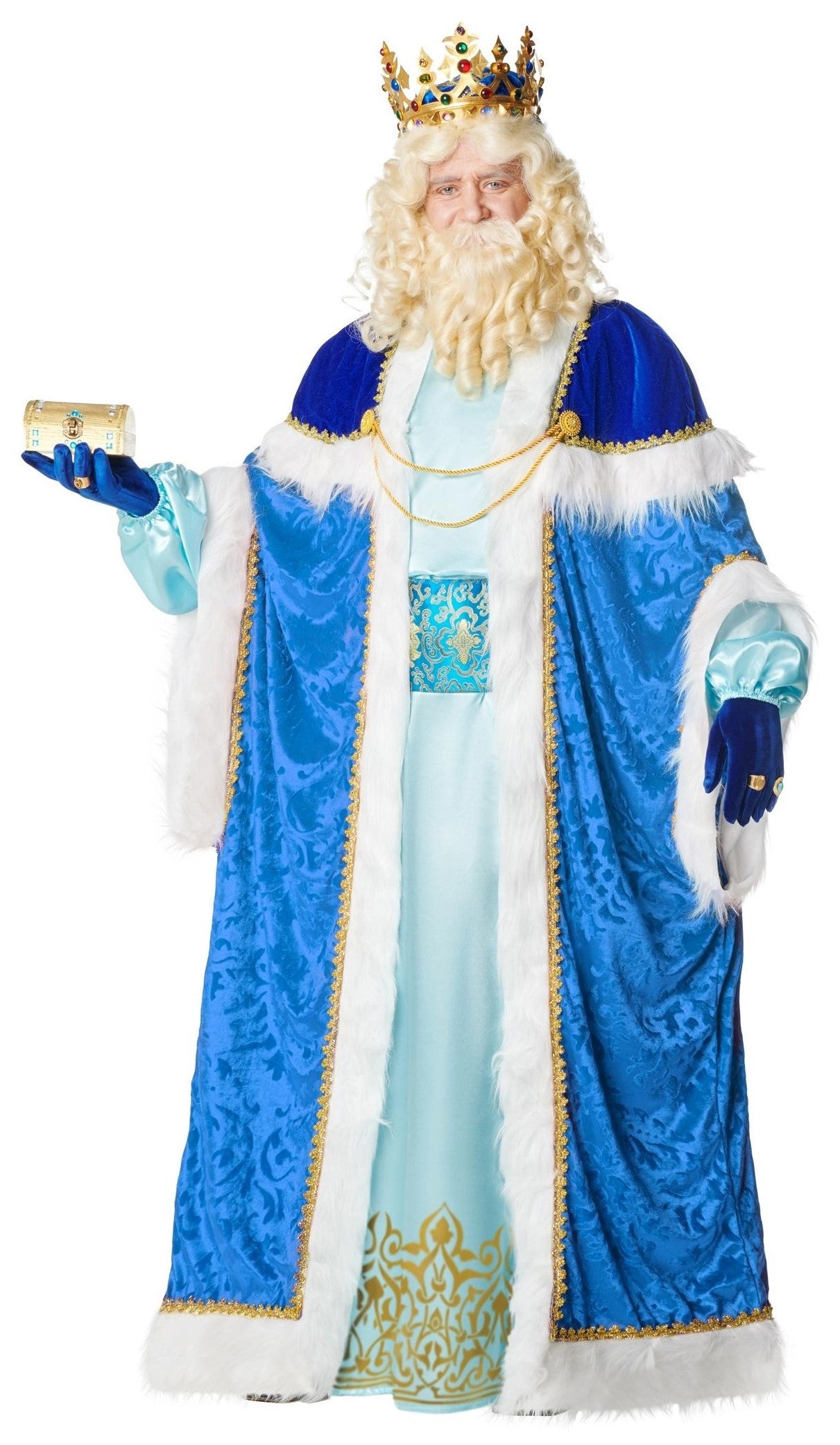 Disfraz de Rey Mago Melchor Azul para Hombre Reyes Magos y Pajes Kimokawaii