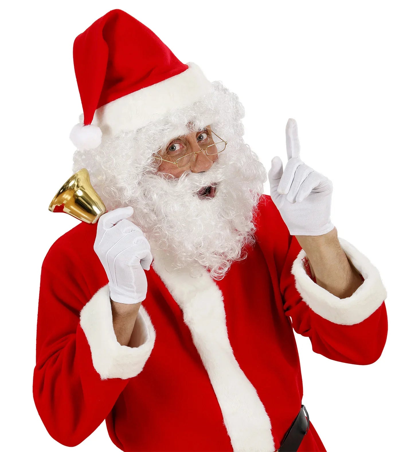 Peluca Blanca Rizosa con Barba COMPLEMENTOS Widmann