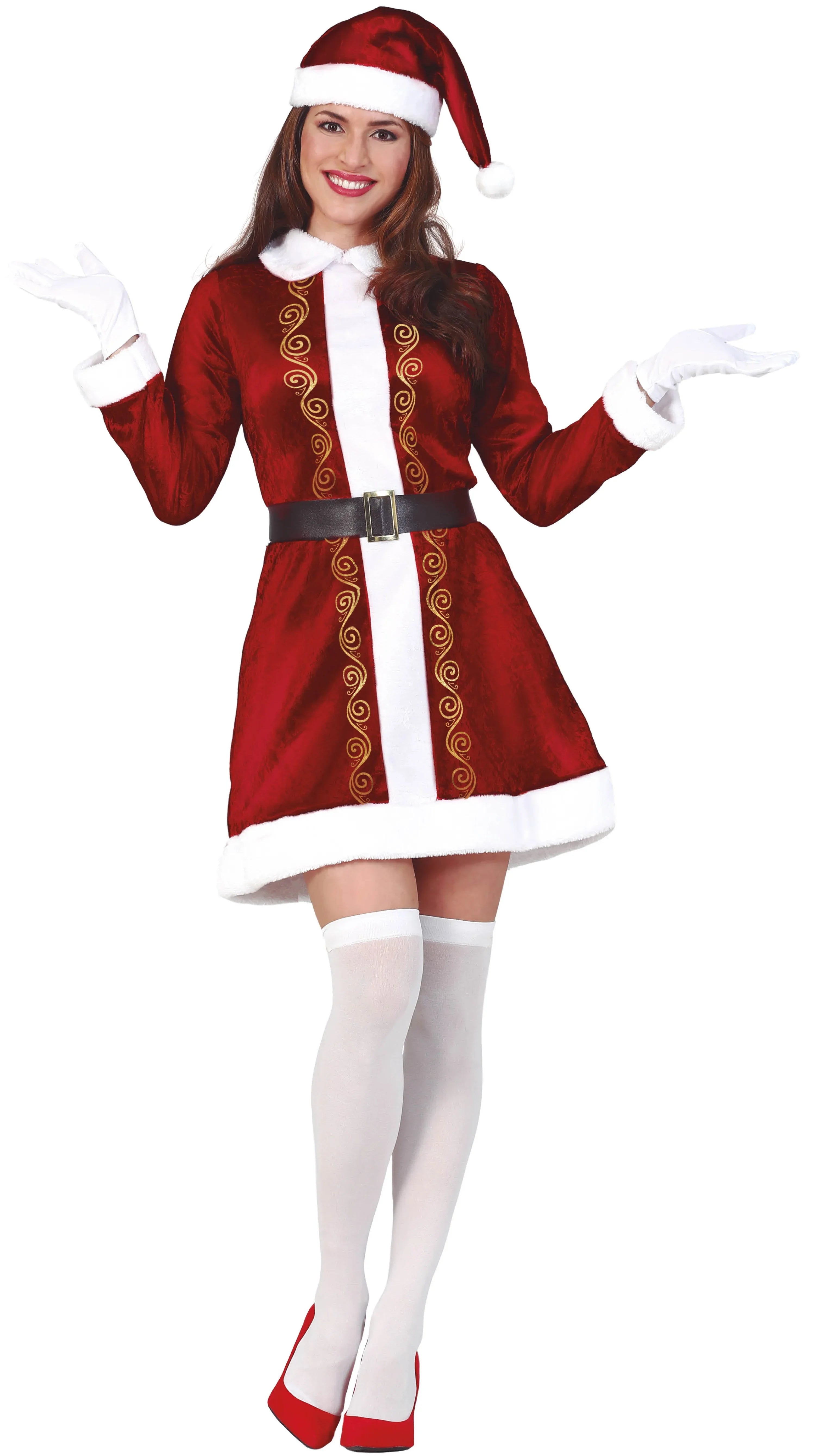 Disfraz de Mamá Noel Terciopelo para Mujer Papa Noel y Mama Noel Guirca