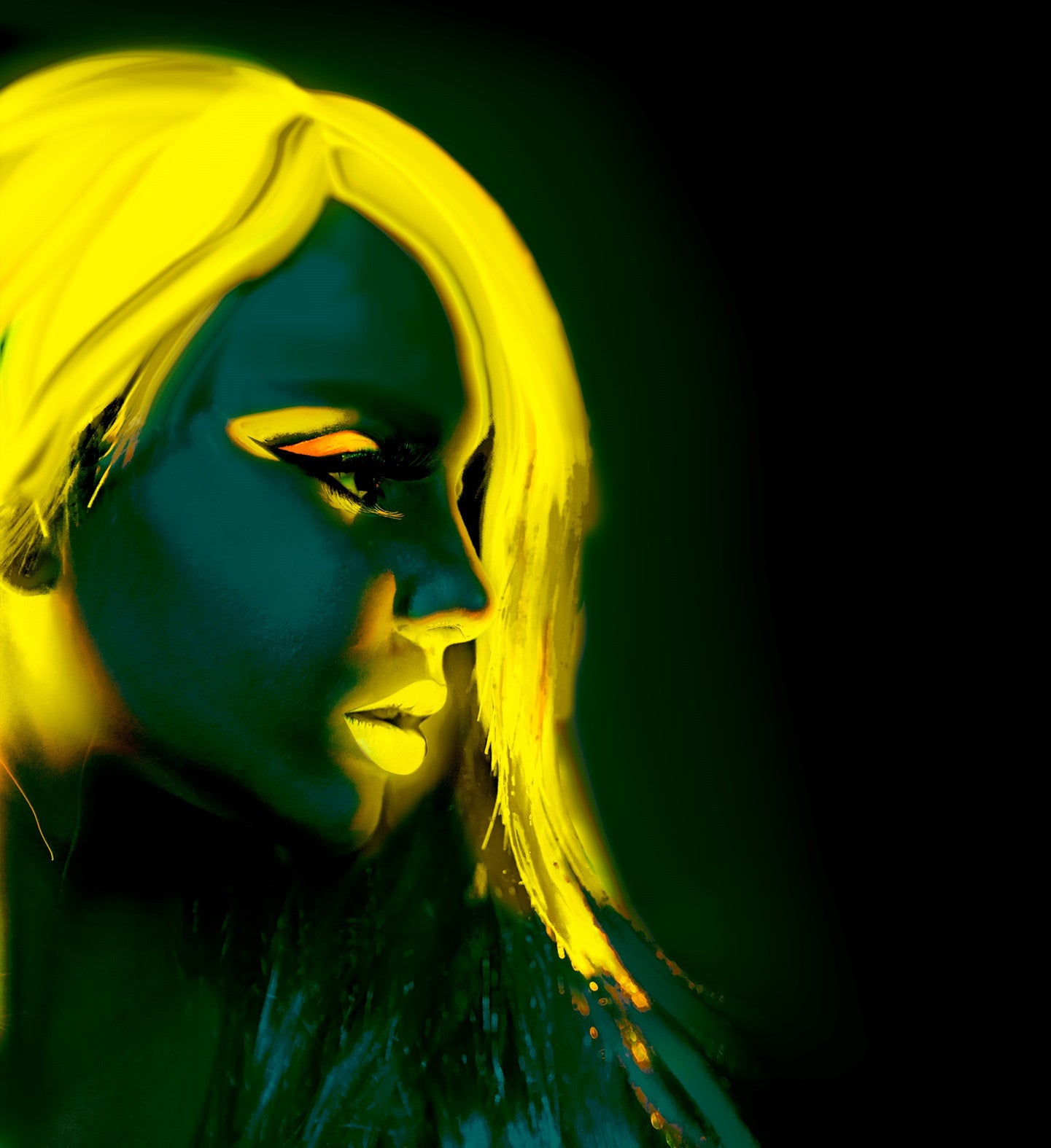 Maquillaje al Agua Amarillo Neón en Tubo Maquillaje al Agua Widmann