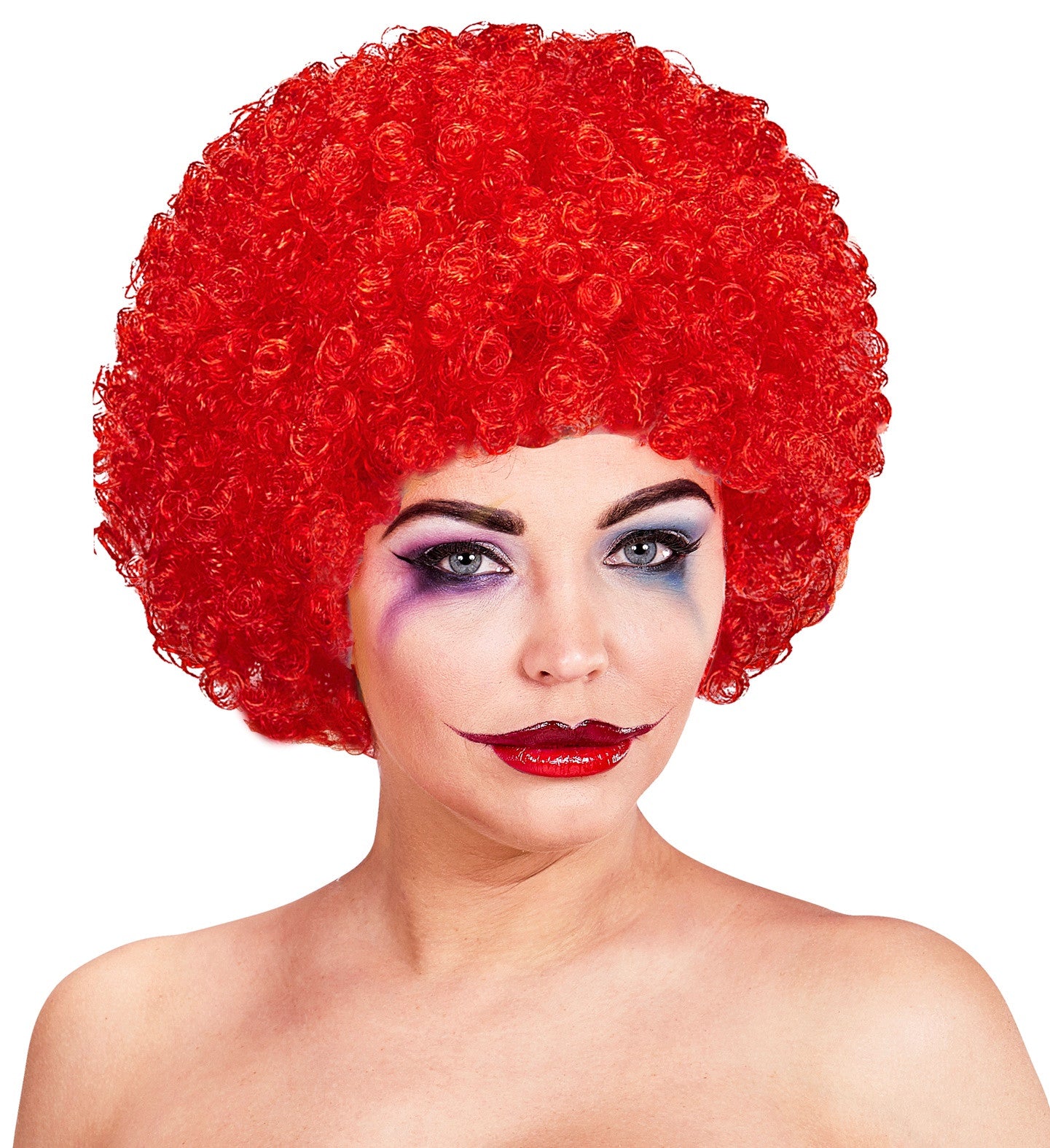 Peluca de Payaso Roja Rizada Complementos Payasos Widmann