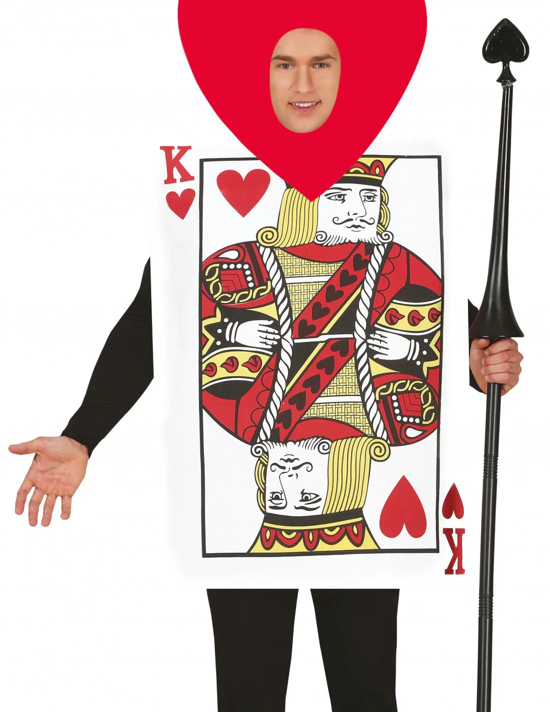 Lanza con Punta de Pica de Poker de 140cm Cartas Poker Guirca