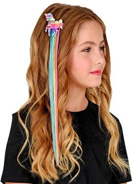 Extensión de Pelo Multicolor con Unicornio de Lentejuelas Accesorios para la Cabeza Widmann