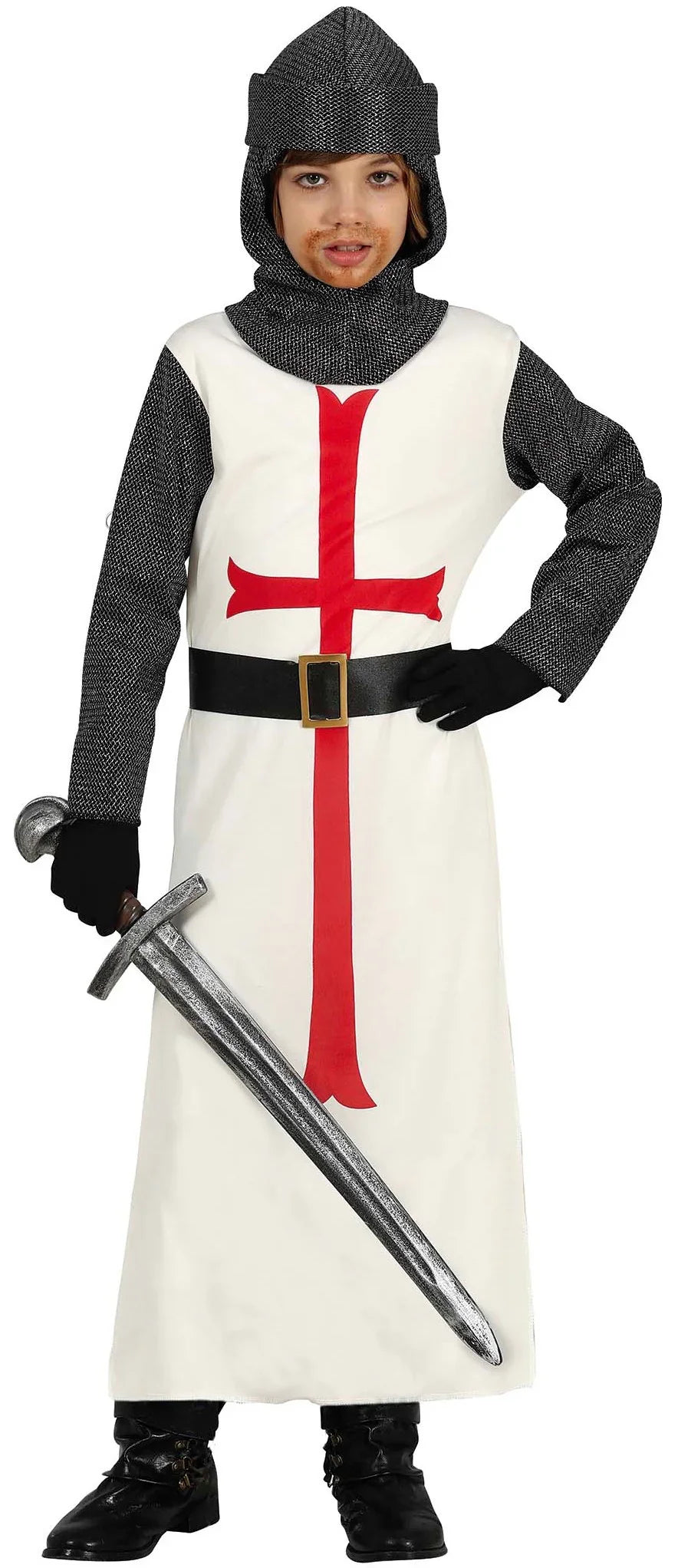 Disfraz de Guerrero Medieval Templario para Niño Caballeros y Cruzados Medievales Guirca