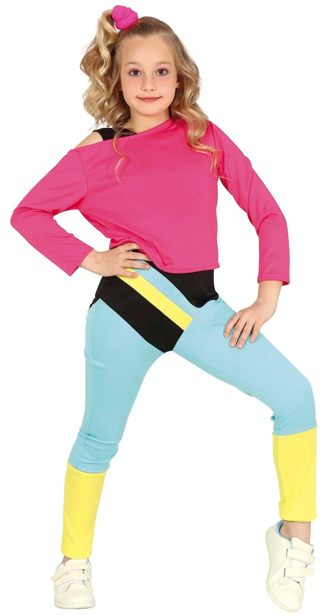Disfraz de Gimnasta Años 80 para Niña Gimnastas de Aeróbic Años 80 Guirca