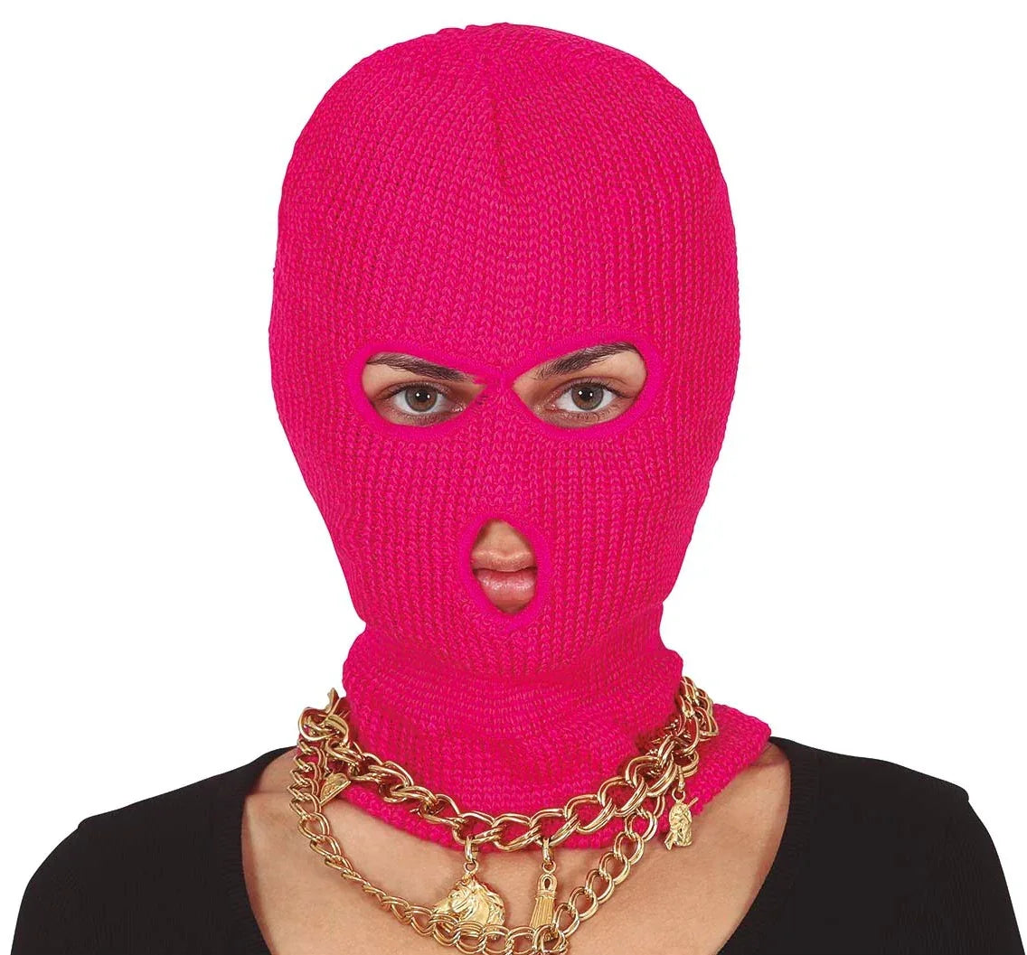 Pasamontañas Pussy Riot Rosa Fucsia Neón Accesorios para la Cabeza Guirca