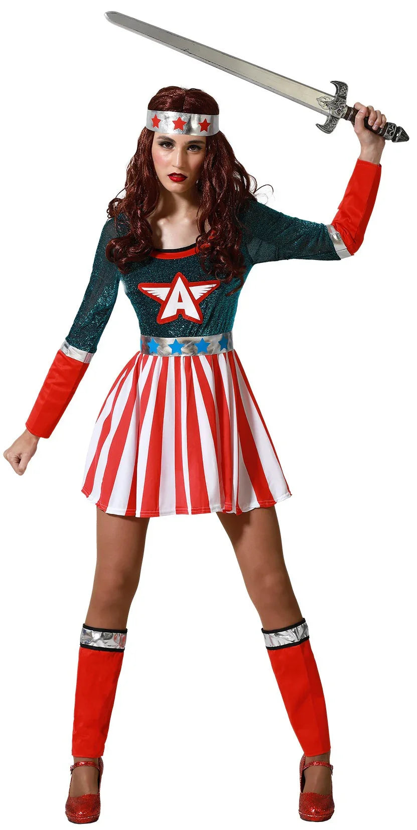 Disfraz de Capitana Estrella para Mujer Capitán América Atosa