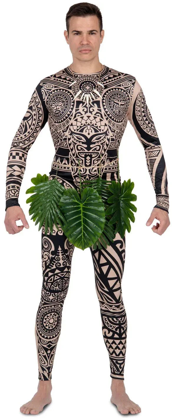 Disfraz de Guerrero Maorí Tatuado para Hombre Otros Países y Regiones Viving