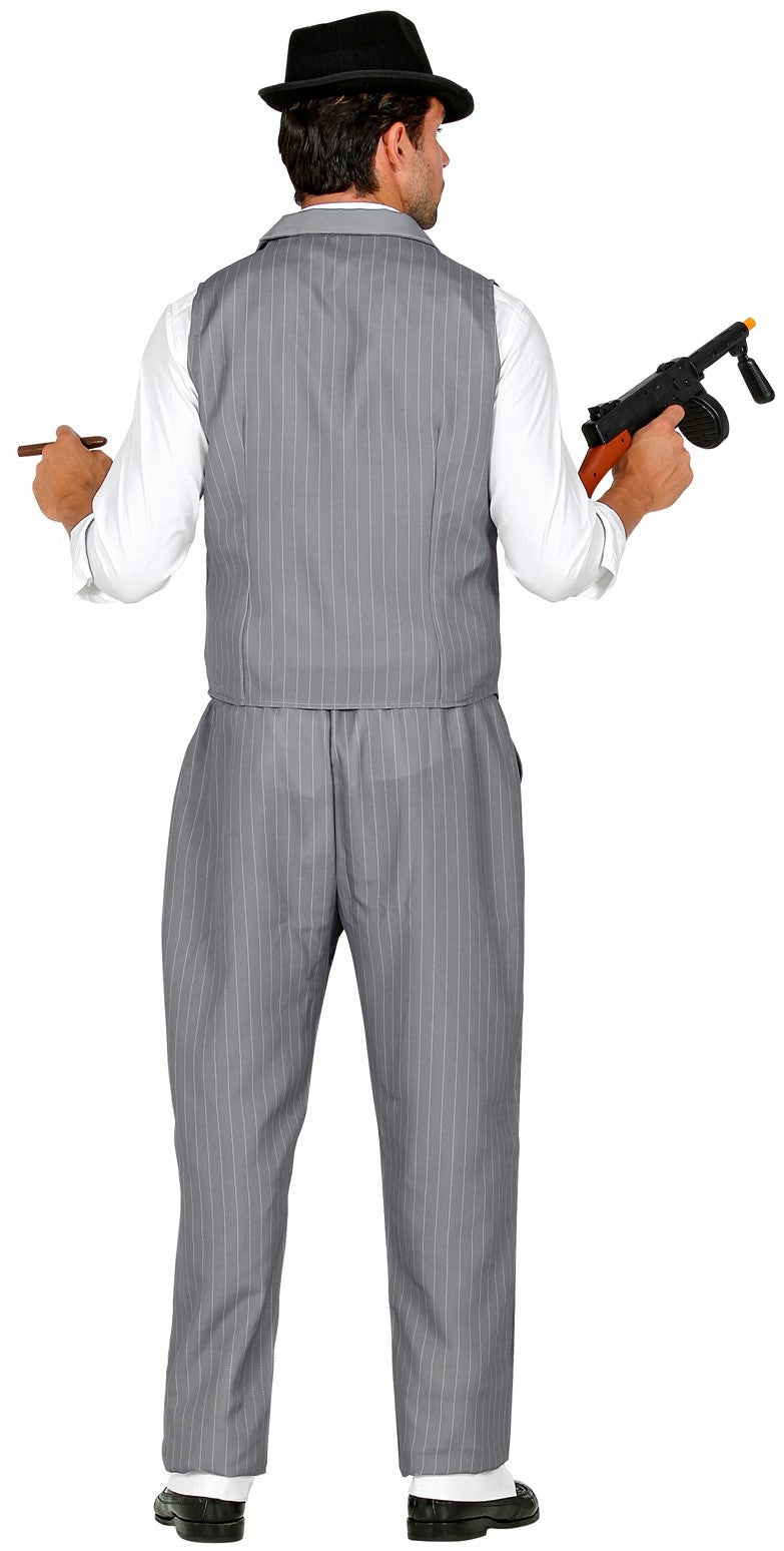Disfraz de Gangster Gris con Chaleco para Hombre Gánster y Mafioso Widmann