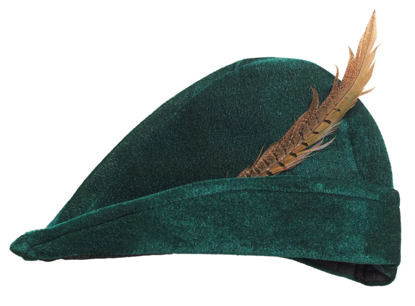 Gorro de Robin Hood Verde Oscuro con Pluma Complementos Robin Hood y Arqueros Widmann