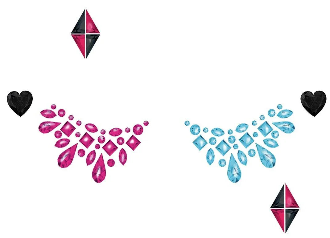 Gemas Faciales Adhesivas de Harley Villana Kits de Maquillaje Guirca