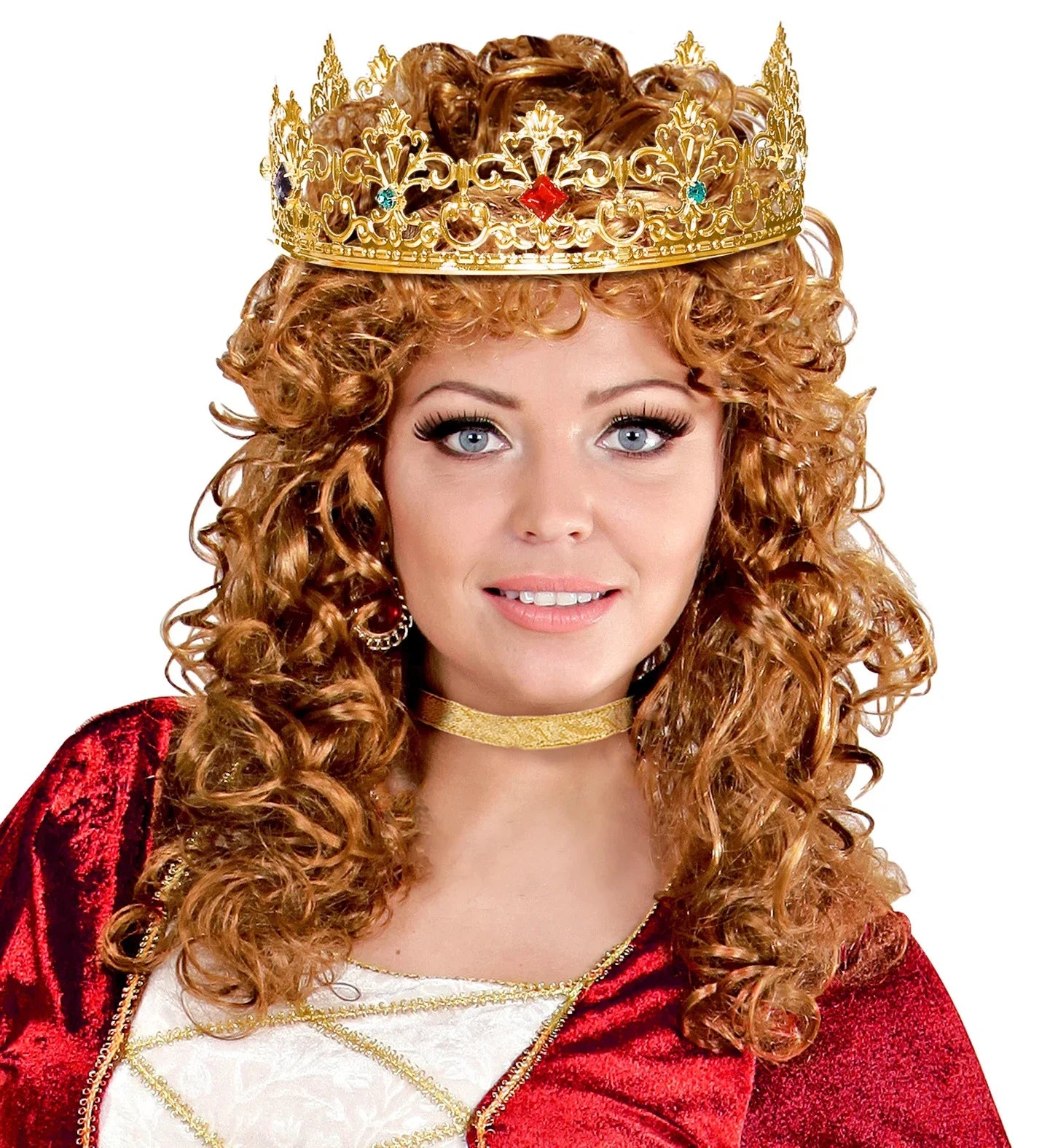 Corona de Rey Mago Dorada Metálica con Pedrería Coronas y Tiaras Widmann