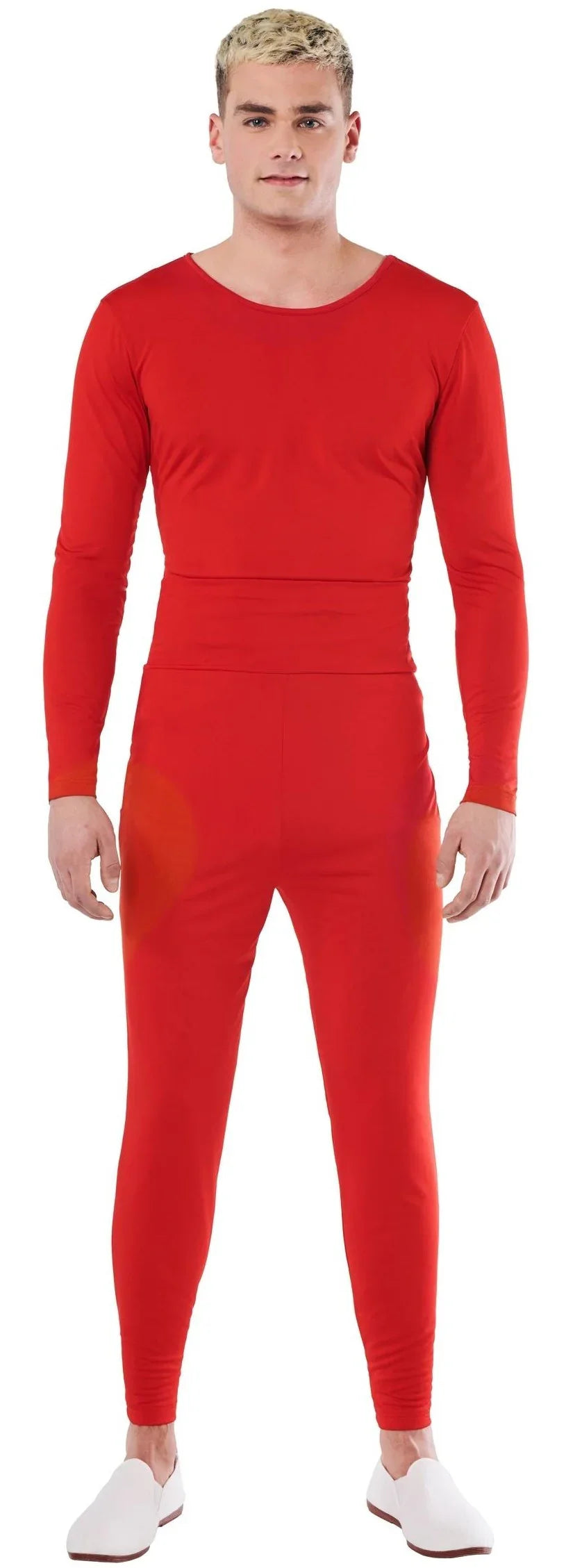 Malla Roja en Dos Piezas para Hombre Mallas y Maillots Kimokawaii