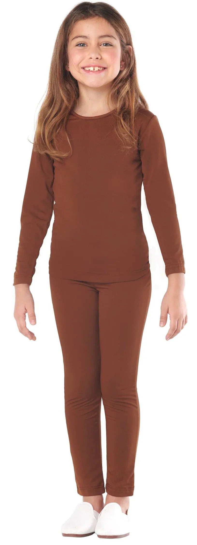 Malla Marrón en Dos Piezas Infantil Mallas y Maillots Kimokawaii