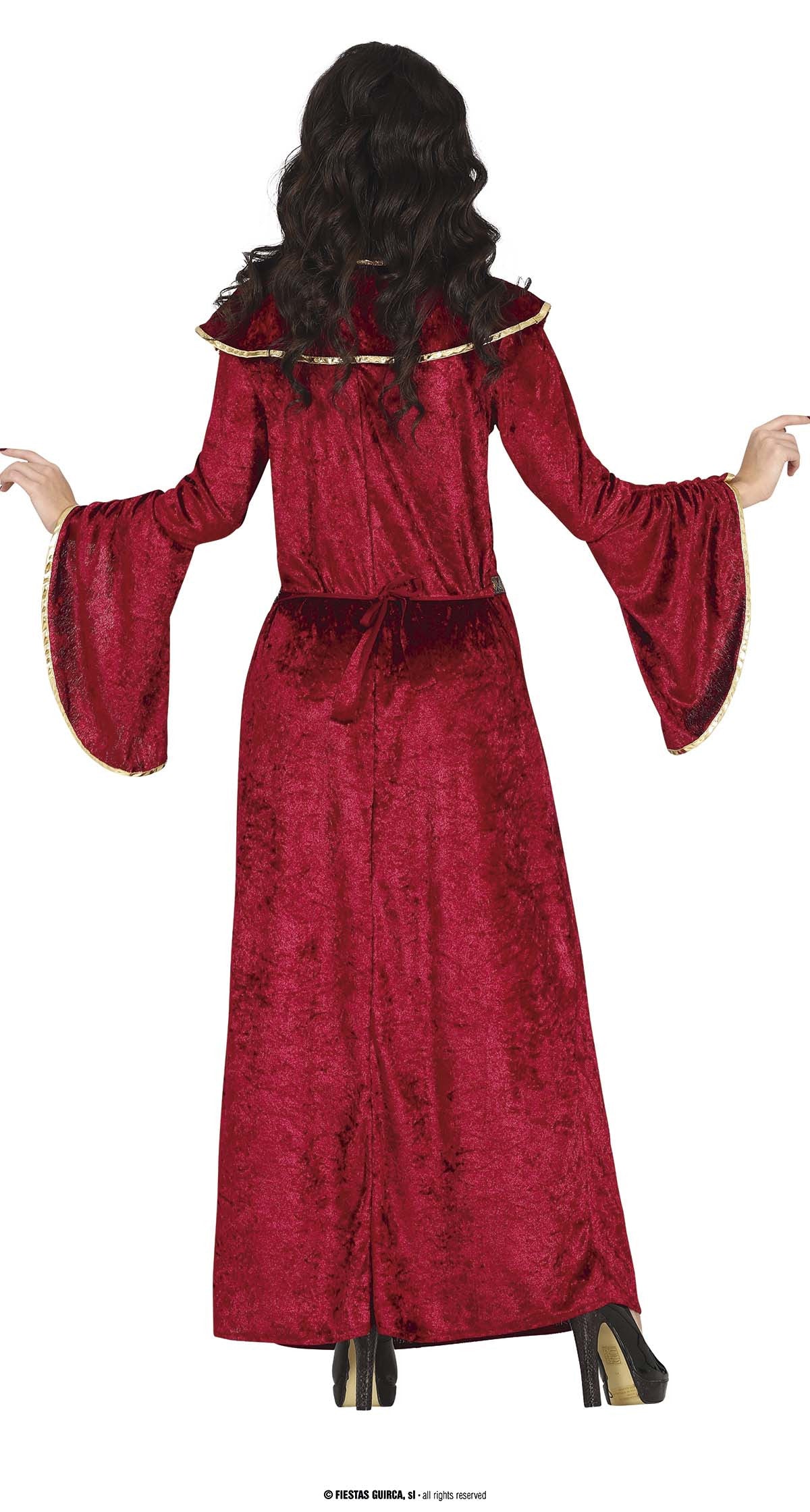 Disfraz de Dama Medieval Granate para Mujer Princesas y Damas Medievales Guirca
