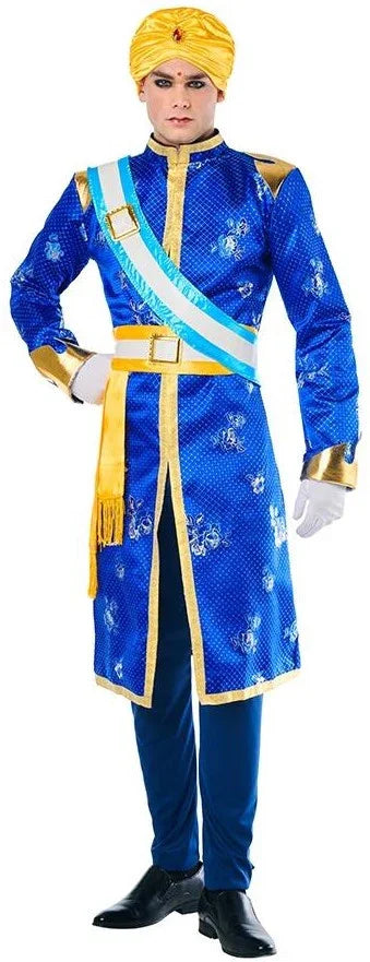 Disfraz de Actor de Bollywood Azul para Hombre Hindús Kimokawaii